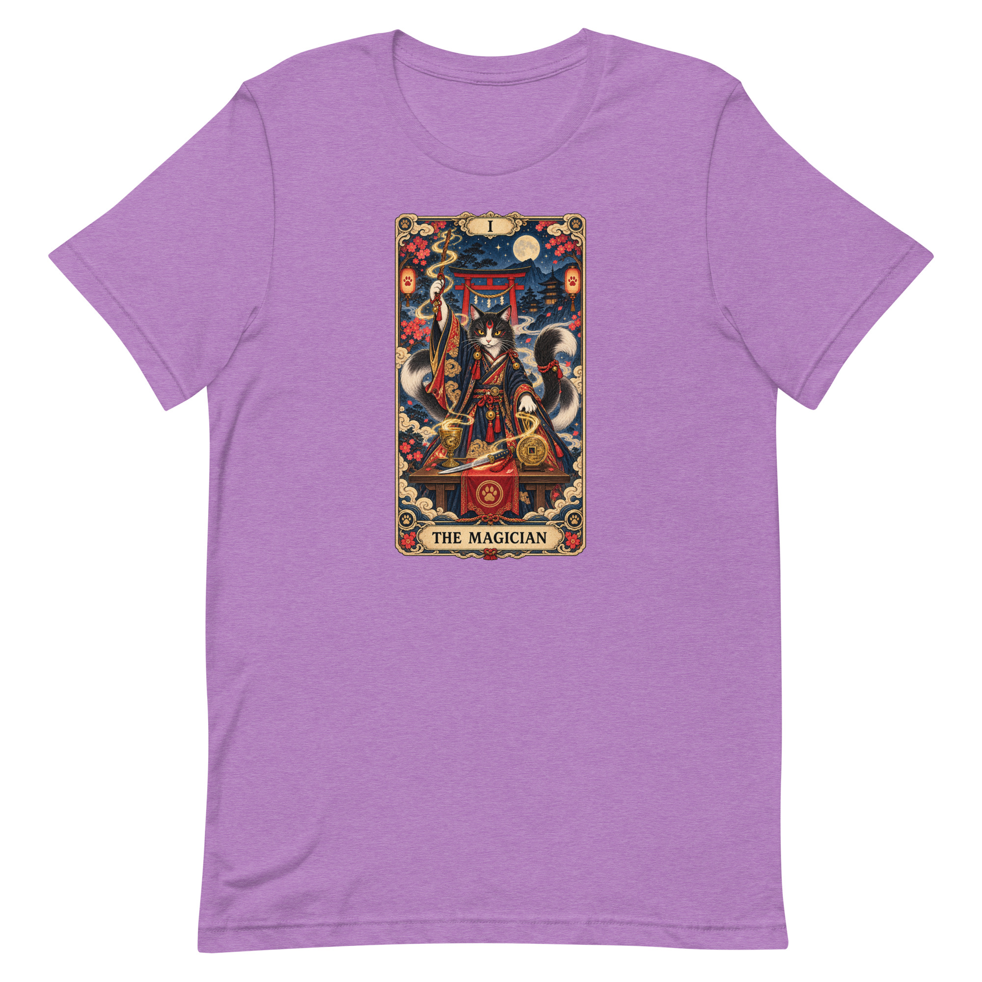 The Magician Bakeneko Cat Tarot Japanese Yokai Art, Japanese Art Tee, Mythology Gift - Image 76