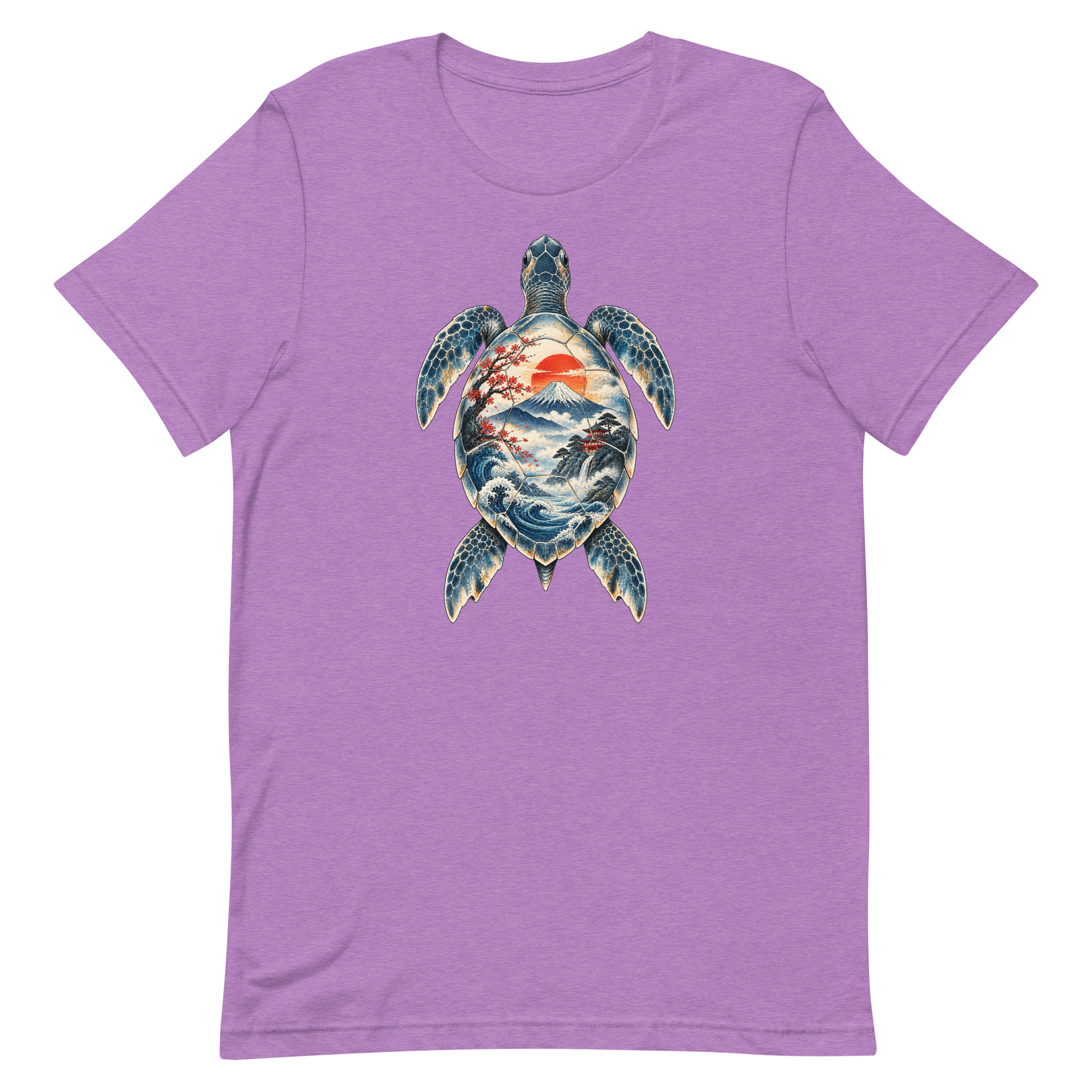 Sea Turtle Mount Fuji Sunrise Japanese Art, Japanese Art Tee, Mythology Gift - Image 78