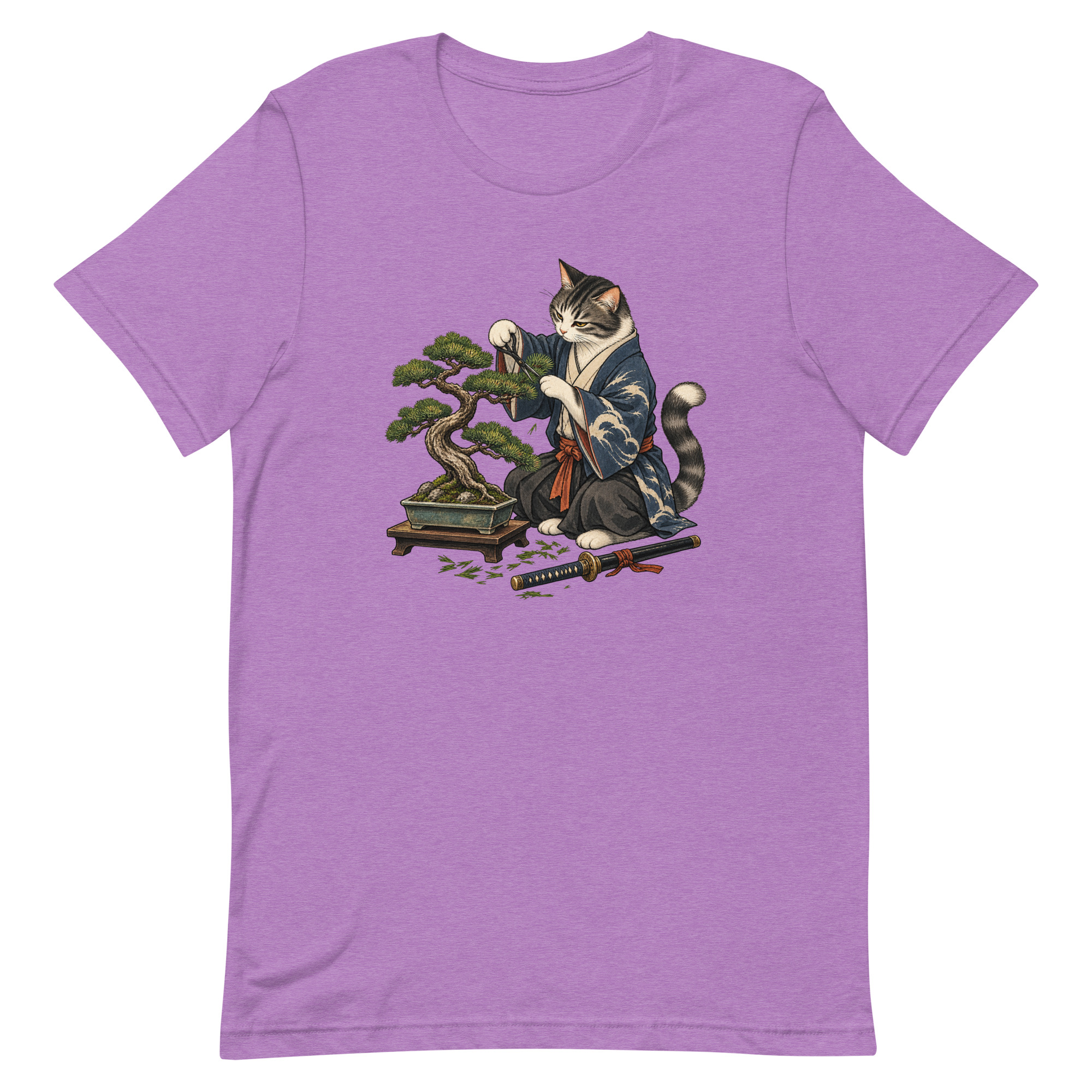 Samurai Cat Bonsai Dojo Japanese Art, Japanese Art Tee, Mythology Gift - Image 78