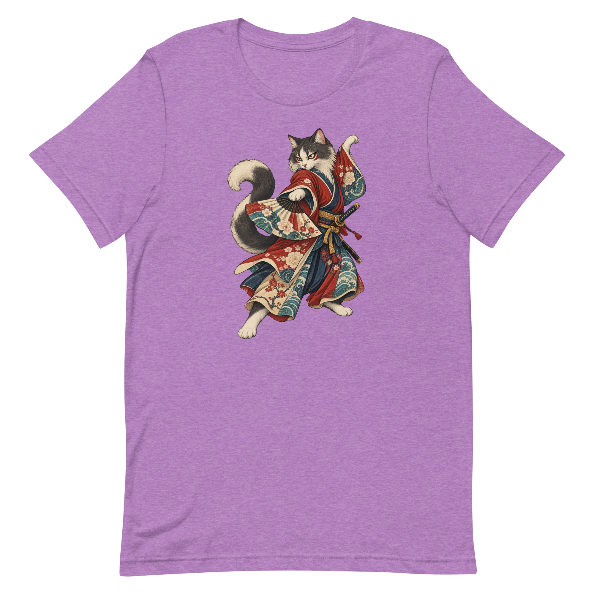 Samurai Cat Kabuki Fan Japanese Warrior Art, Japanese Art Tee, Mythology Gift - Image 78