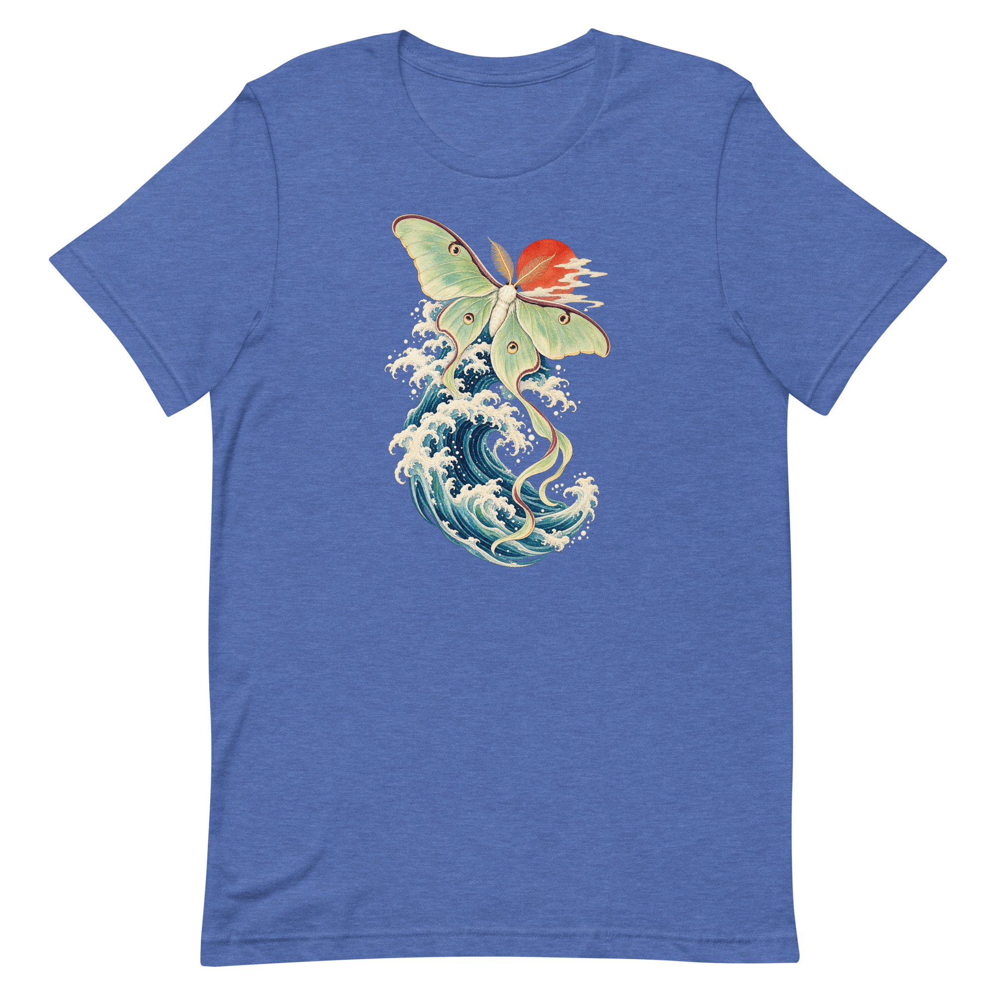 Luna Moth Great Wave Japanese Ukiyo-e Art T-Shirt - Image 38