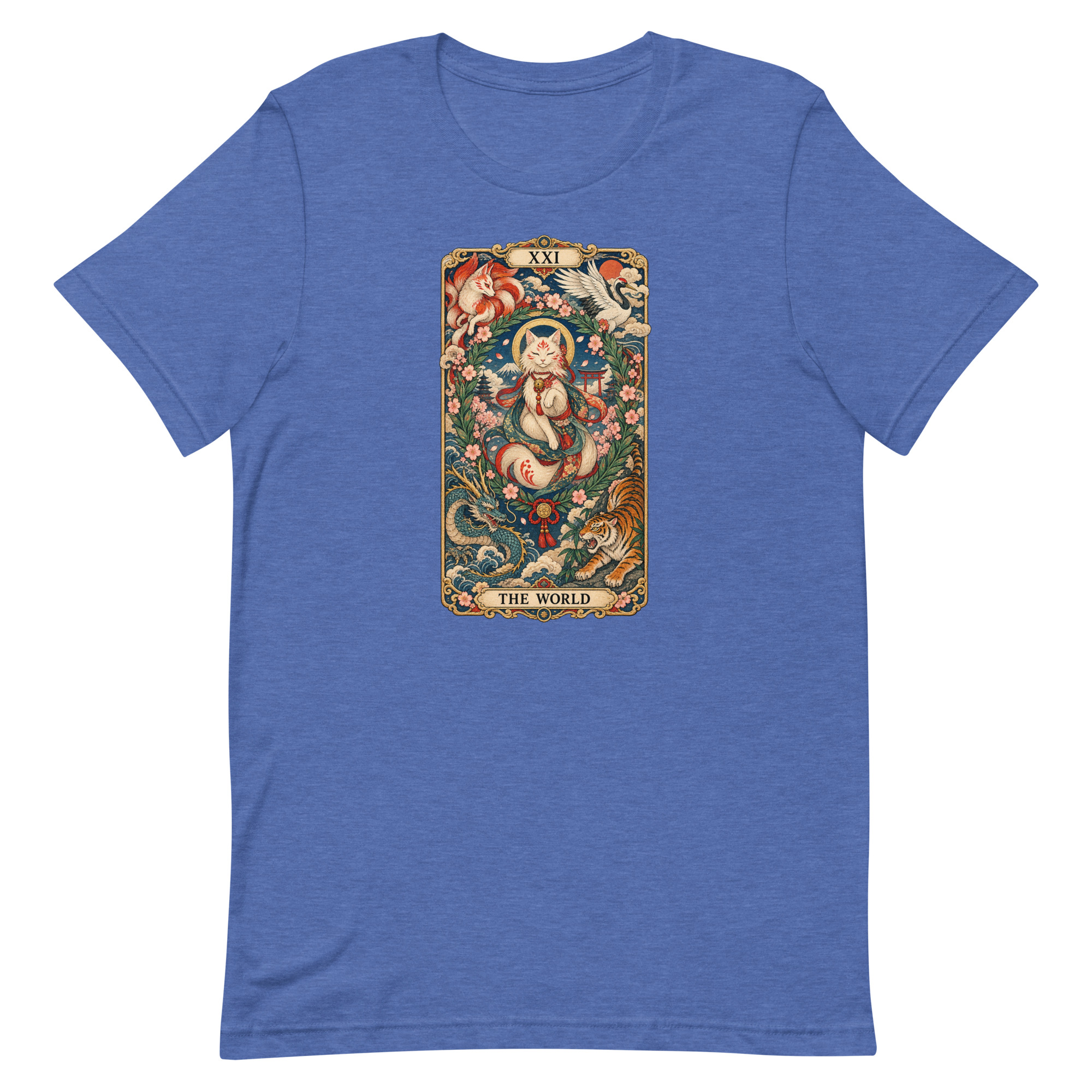 The World Shrine Cat Tarot Japanese Art T-Shirt - Image 38