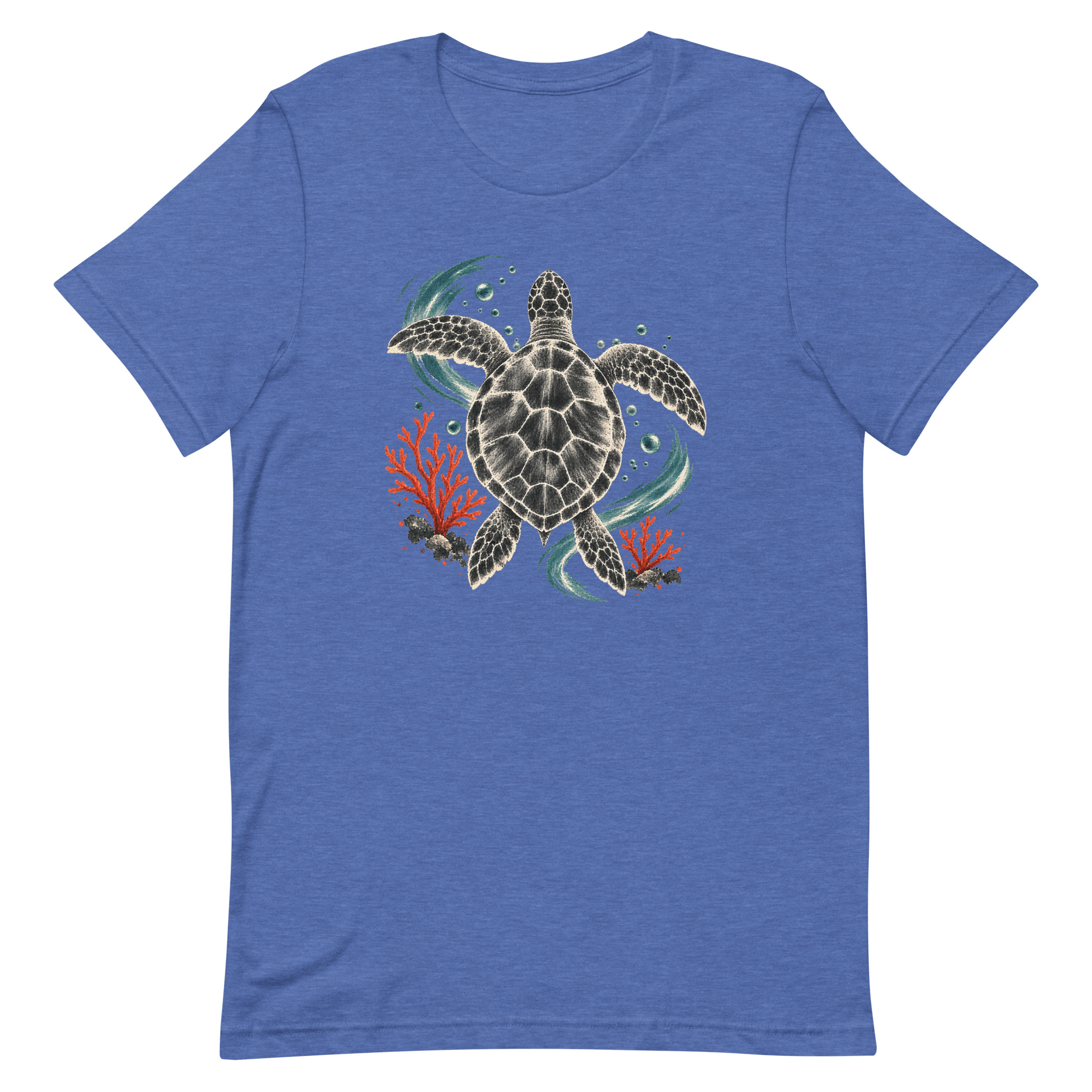 Gyotaku Sea Turtle Coral Japanese Print Art, Japanese Art Tee, Mythology Gift - Image 40