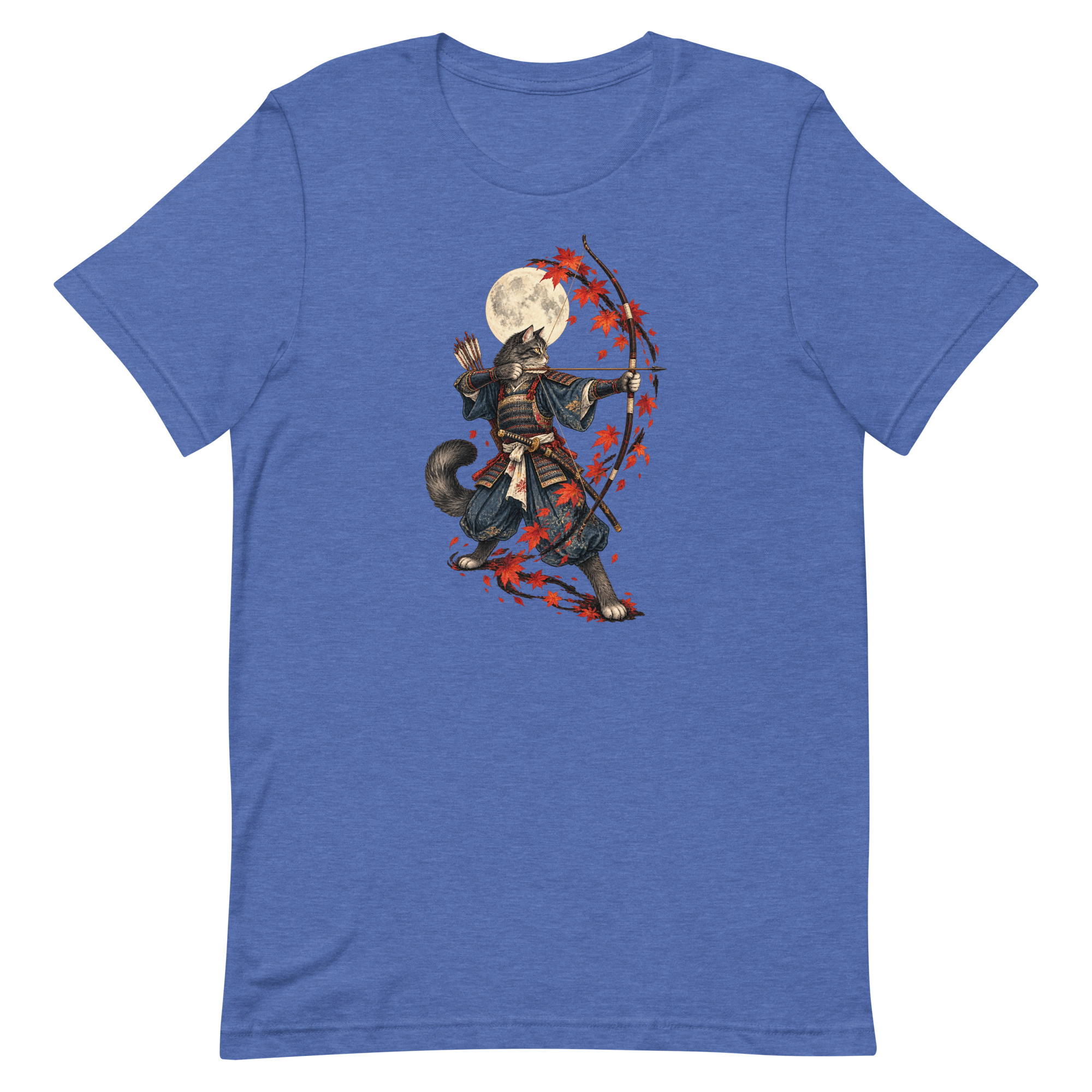 Samurai Cat Archer Maple Moon Japanese Art, Japanese Art Tee, Mythology Gift - Image 40