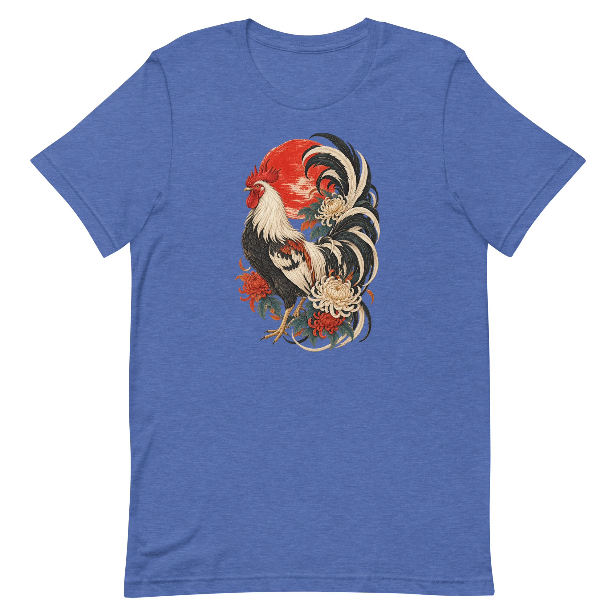 Japanese Rooster Red Sun Chrysanthemum Art, Japanese Art Tee, Mythology Gift - Image 38