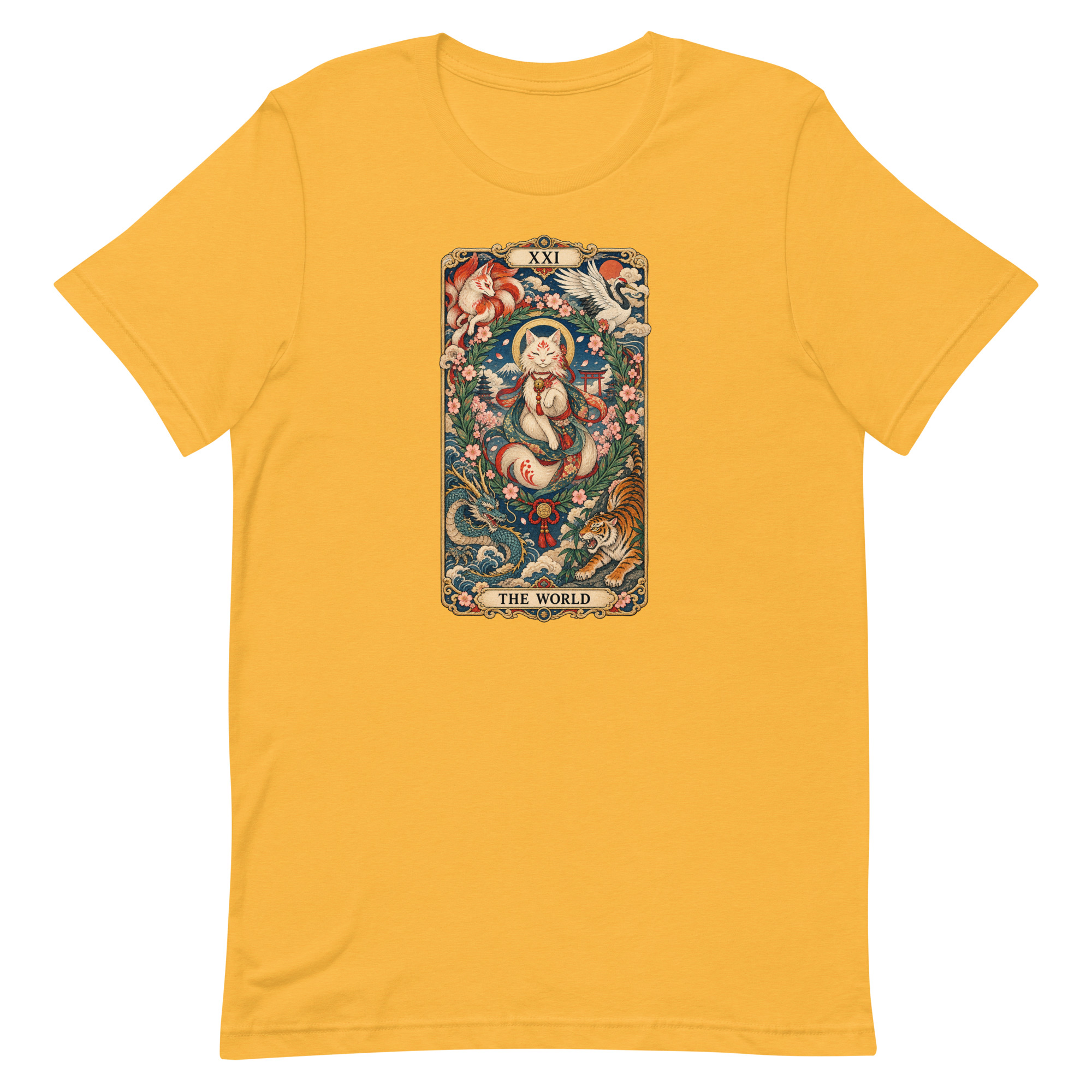 The World Shrine Cat Tarot Japanese Art T-Shirt - Image 87