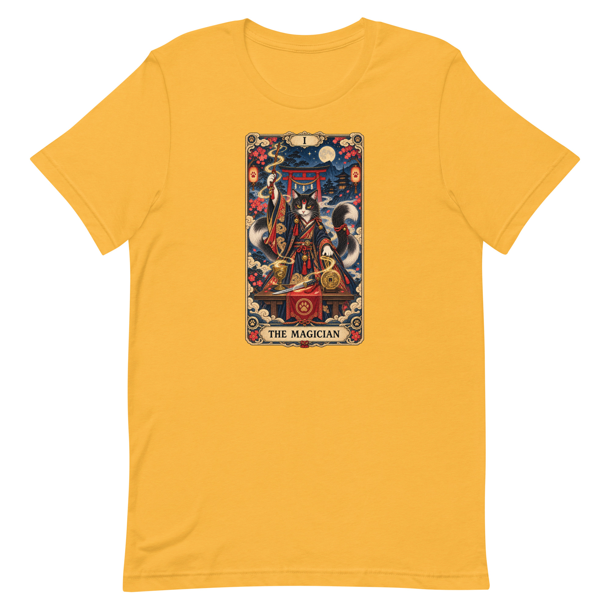The Magician Bakeneko Cat Tarot Japanese Yokai Art, Japanese Art Tee, Mythology Gift - Image 87