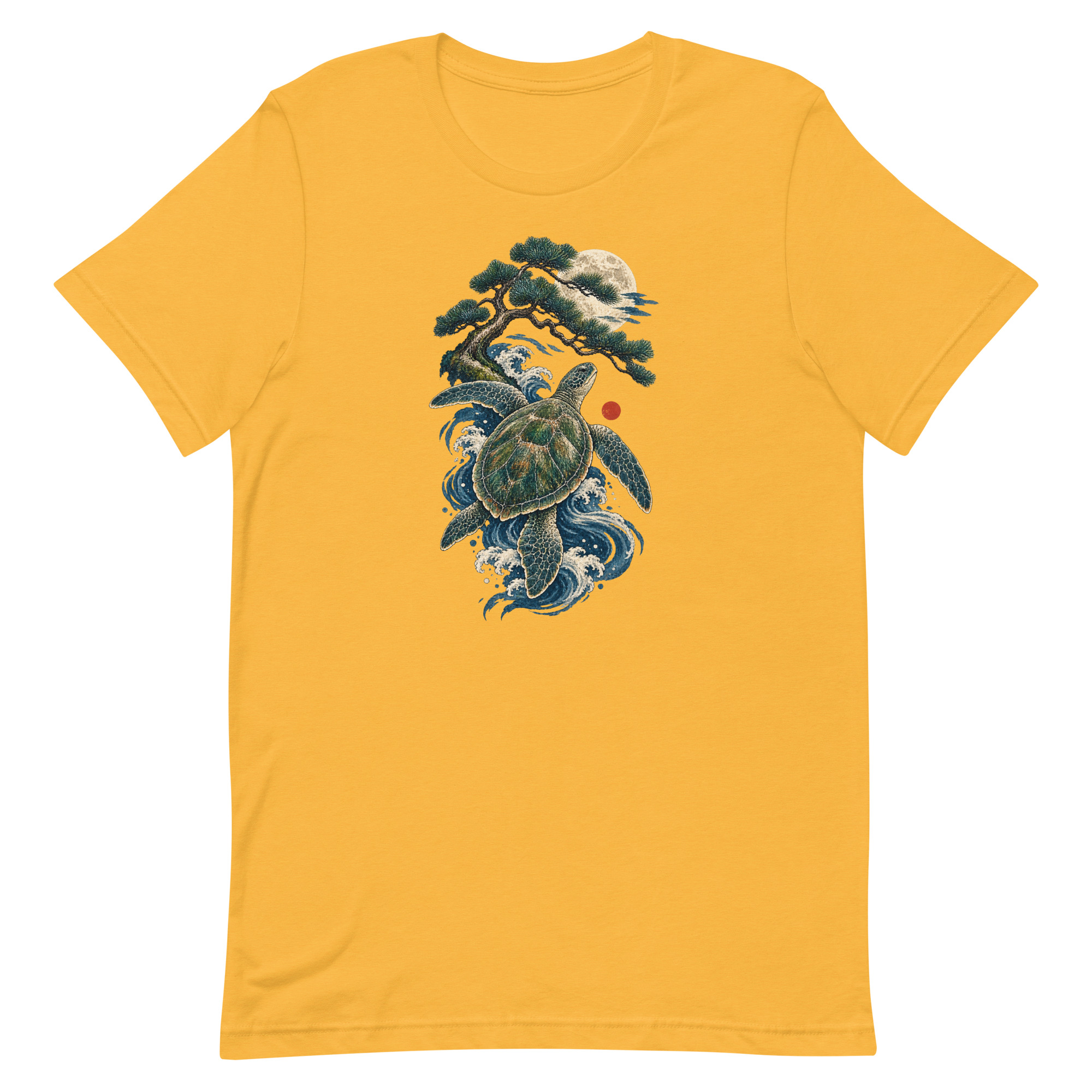 Ancient Sea Turtle Pine Moon Japanese Art, Japanese Art Tee, Mythology Gift - Image 87