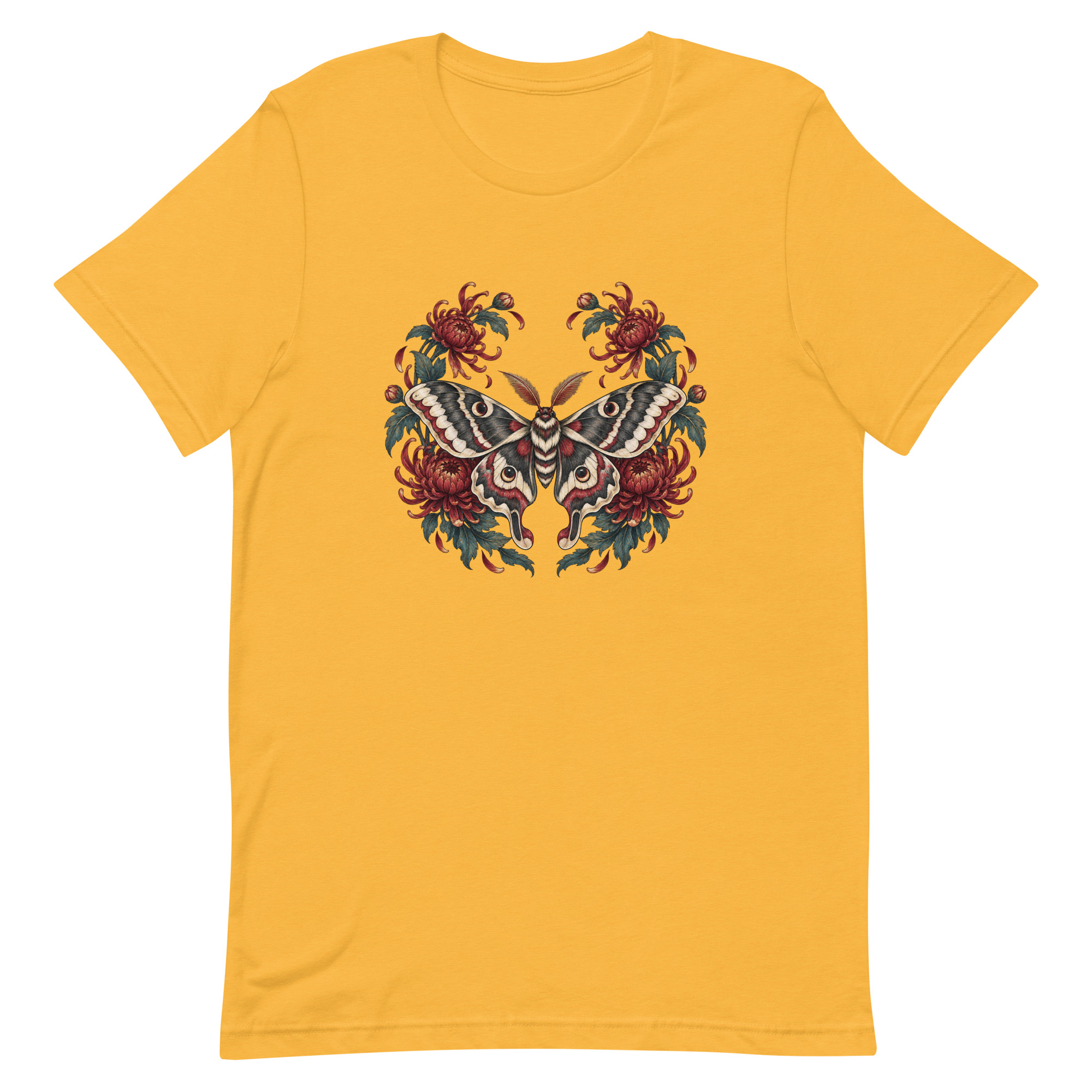 Japanese Moth Chrysanthemum Enso Ink Art, Japanese Art Tee, Mythology Gift - Image 89