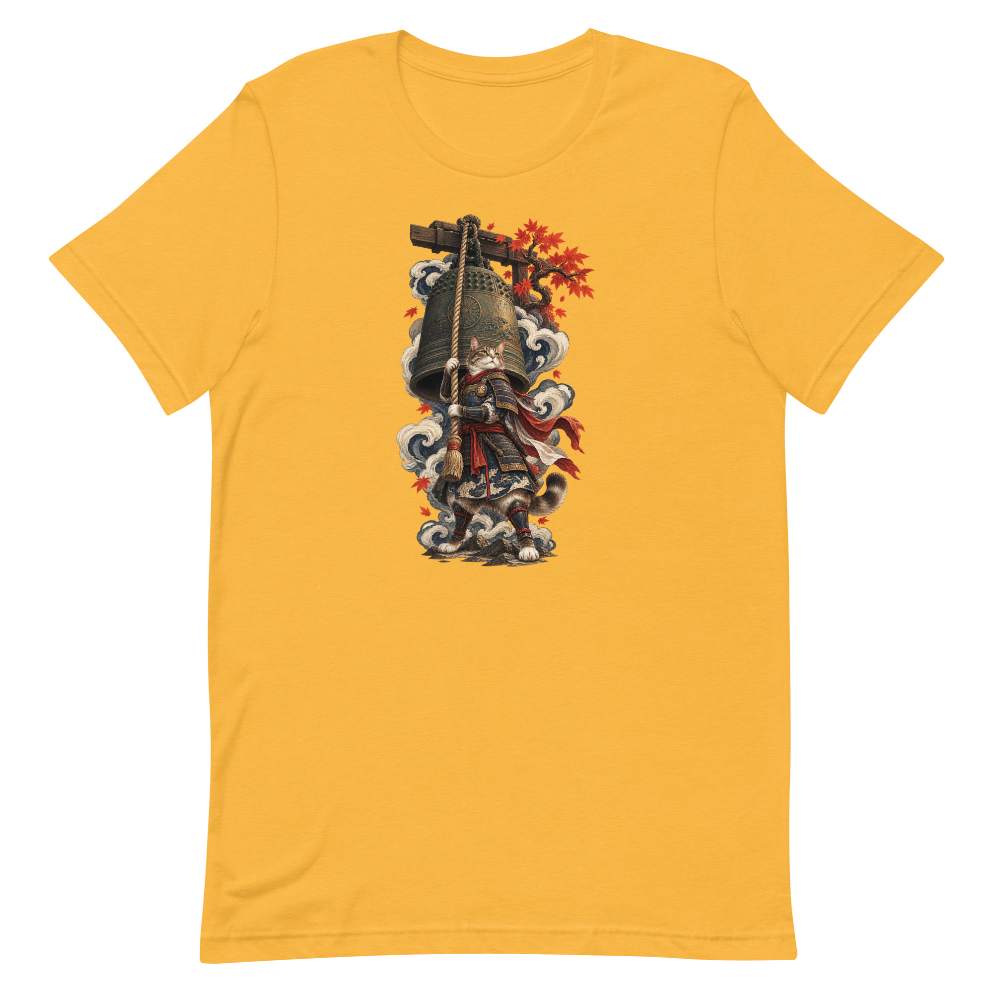 Samurai Cat Temple Bell Guardian Japanese Art, Japanese Art Tee, Mythology Gift - Image 89