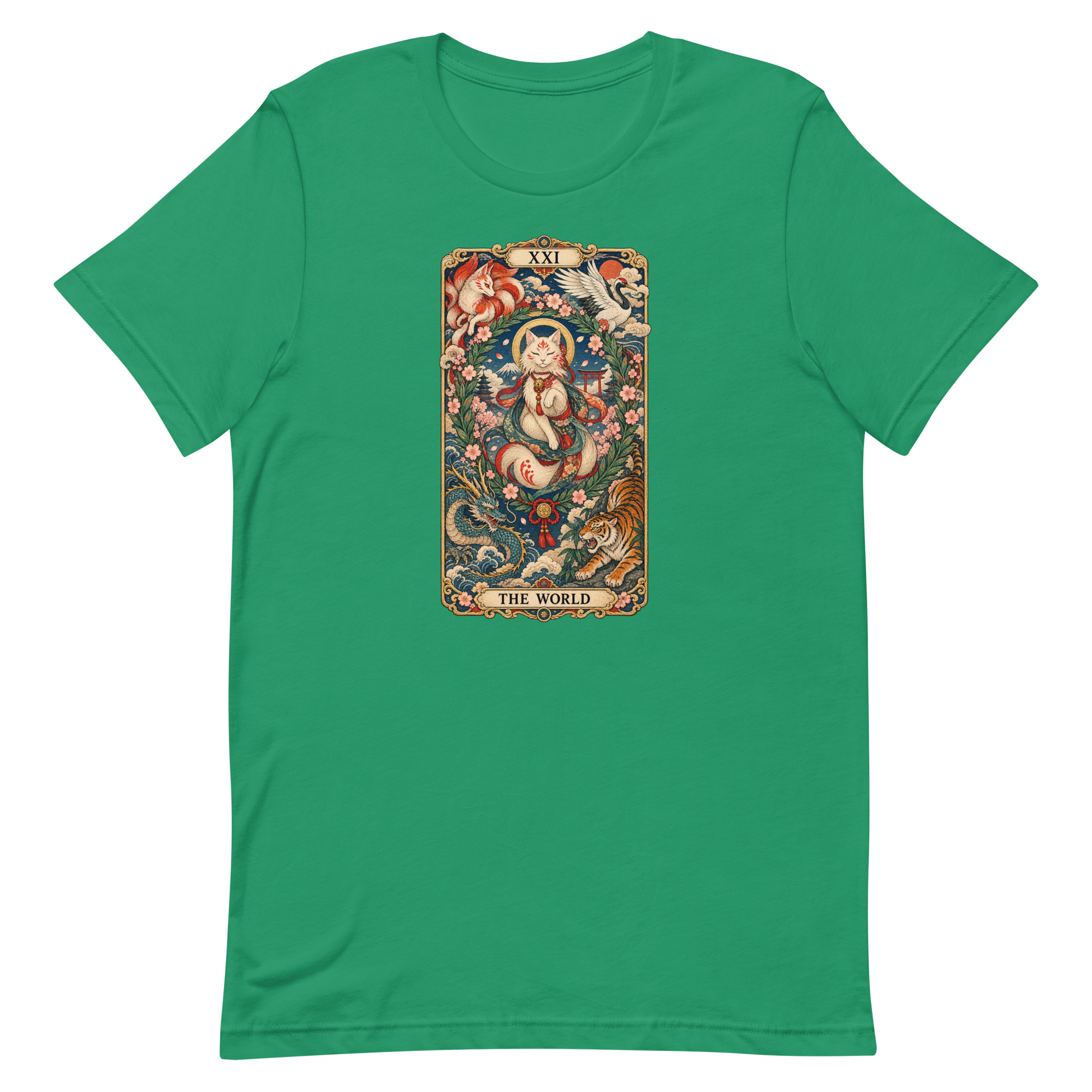 The World Shrine Cat Tarot Japanese Art T-Shirt - Image 39