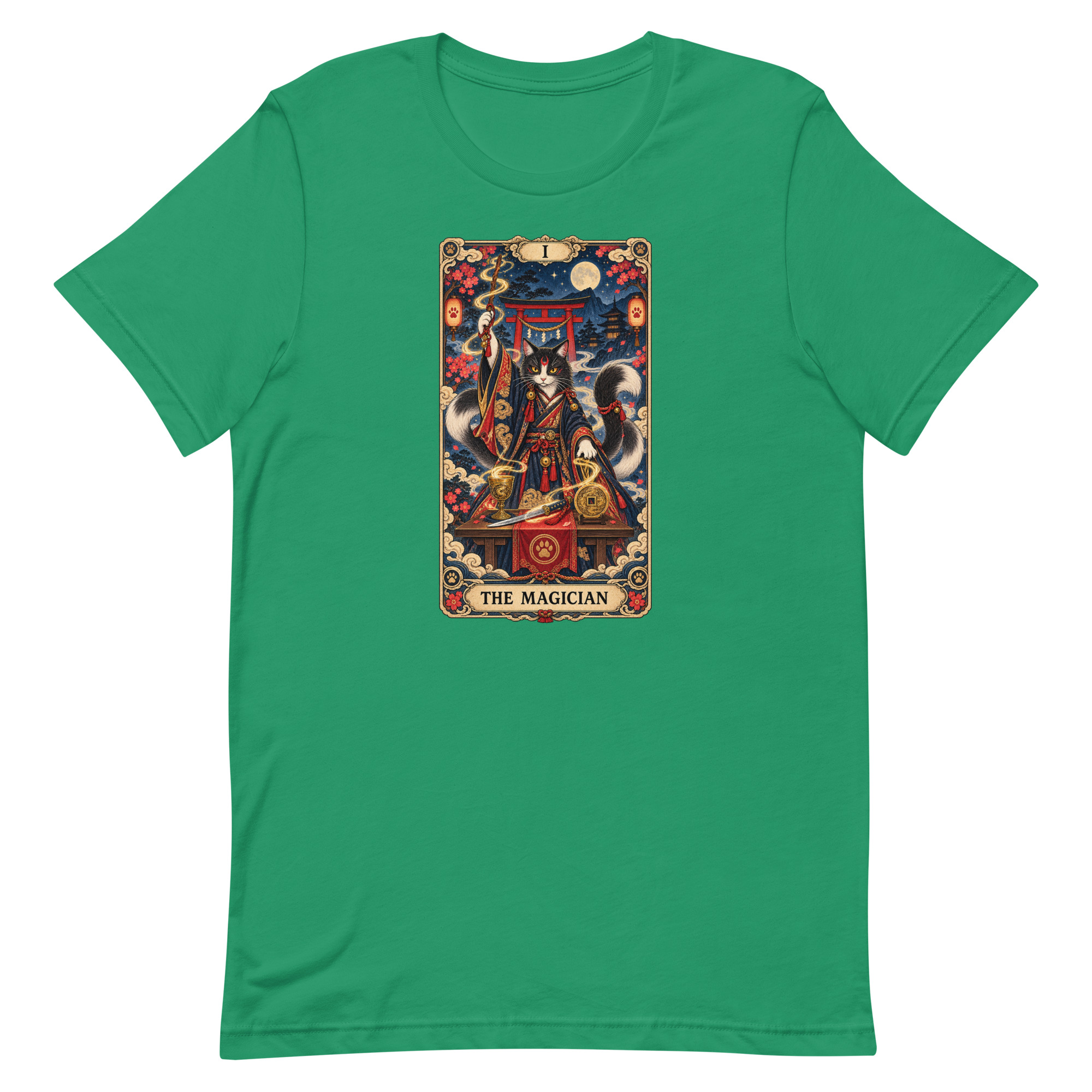 The Magician Bakeneko Cat Tarot Japanese Yokai Art, Japanese Art Tee, Mythology Gift - Image 39