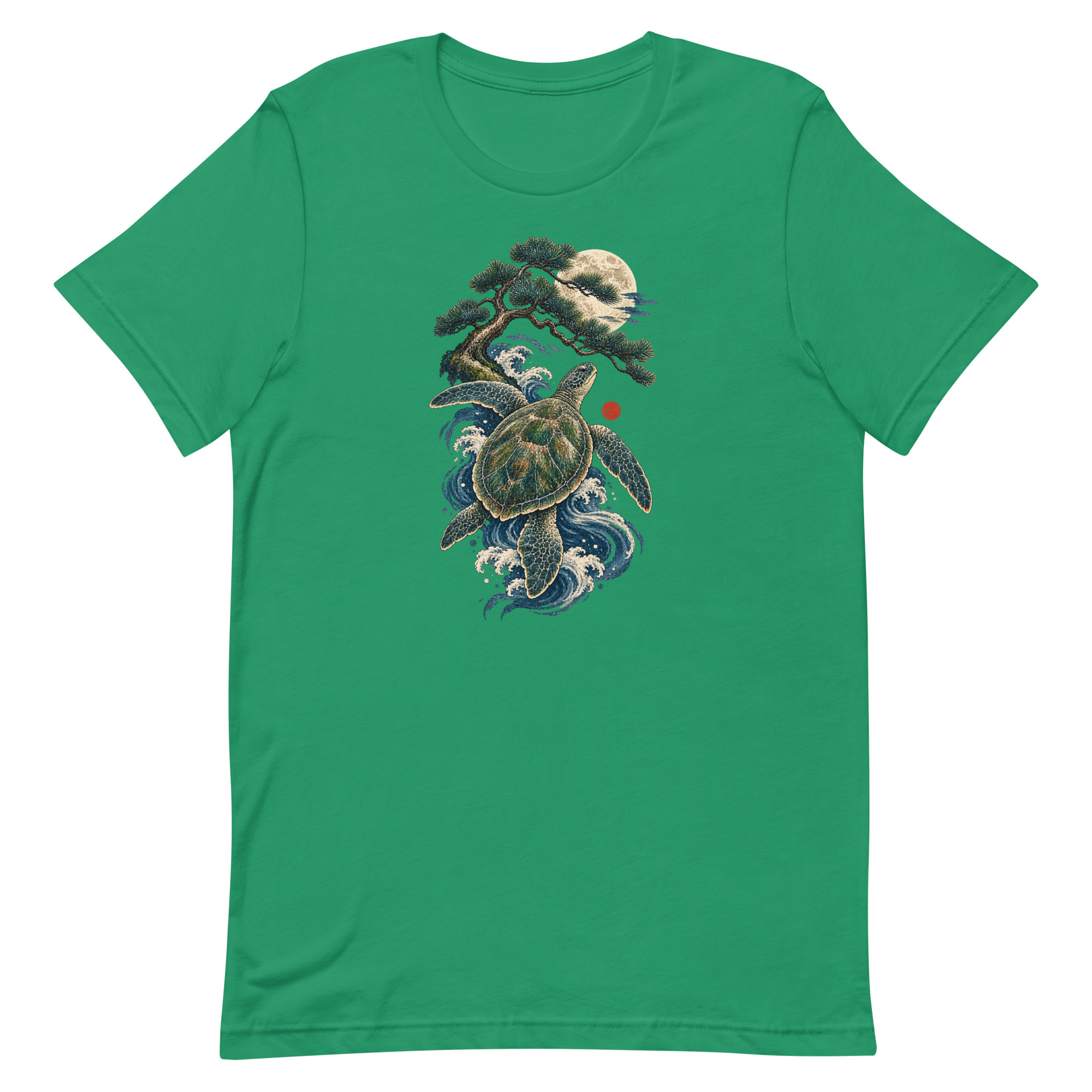 Ancient Sea Turtle Pine Moon Japanese Art, Japanese Art Tee, Mythology Gift - Image 39