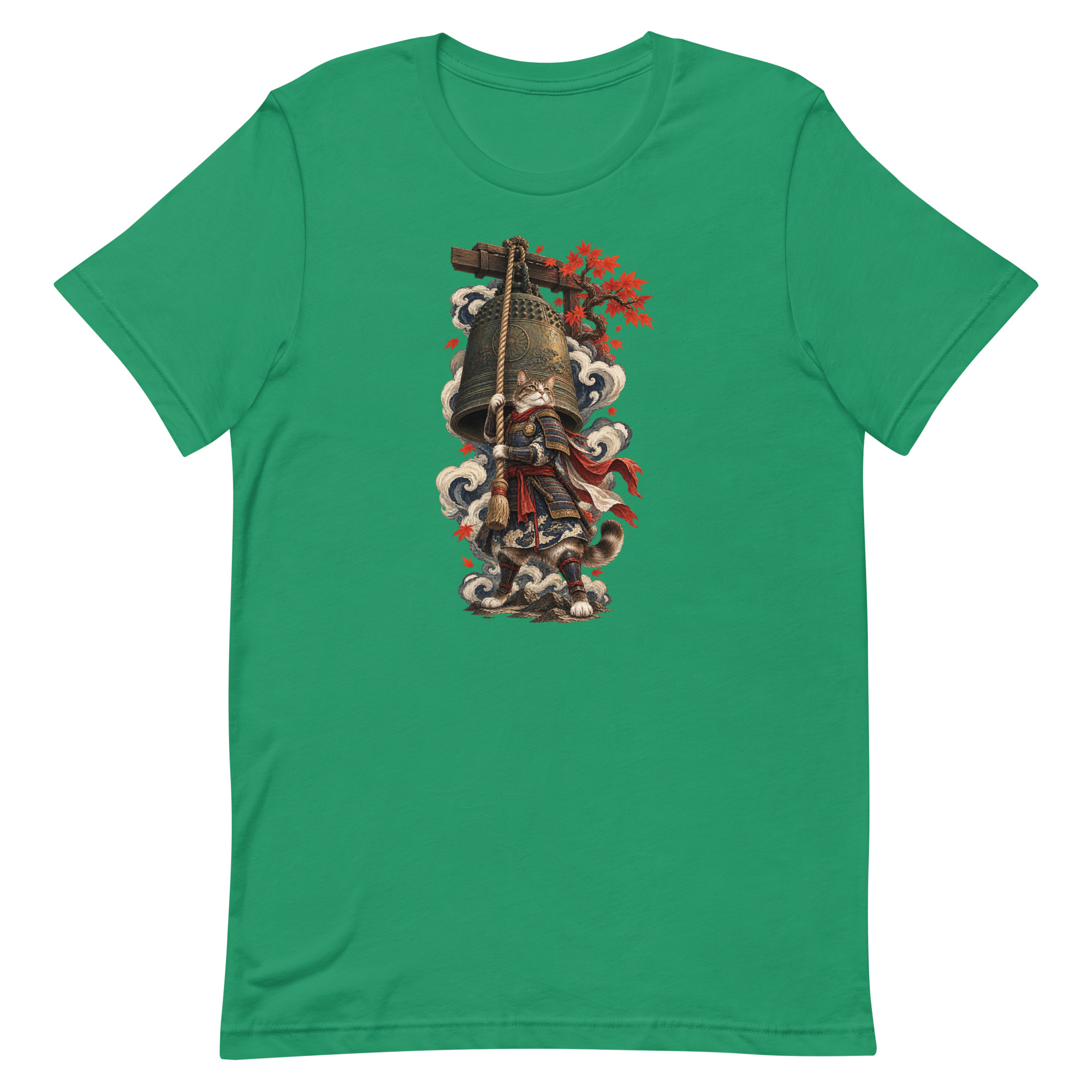 Samurai Cat Temple Bell Guardian Japanese Art, Japanese Art Tee, Mythology Gift - Image 41