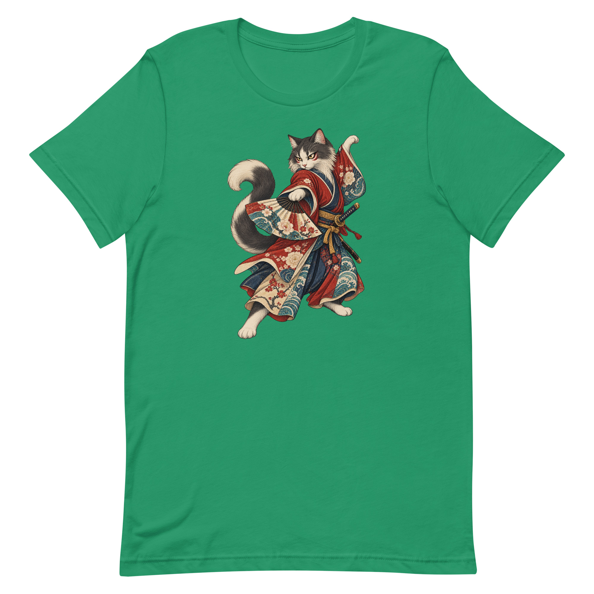Samurai Cat Kabuki Fan Japanese Warrior Art, Japanese Art Tee, Mythology Gift - Image 41