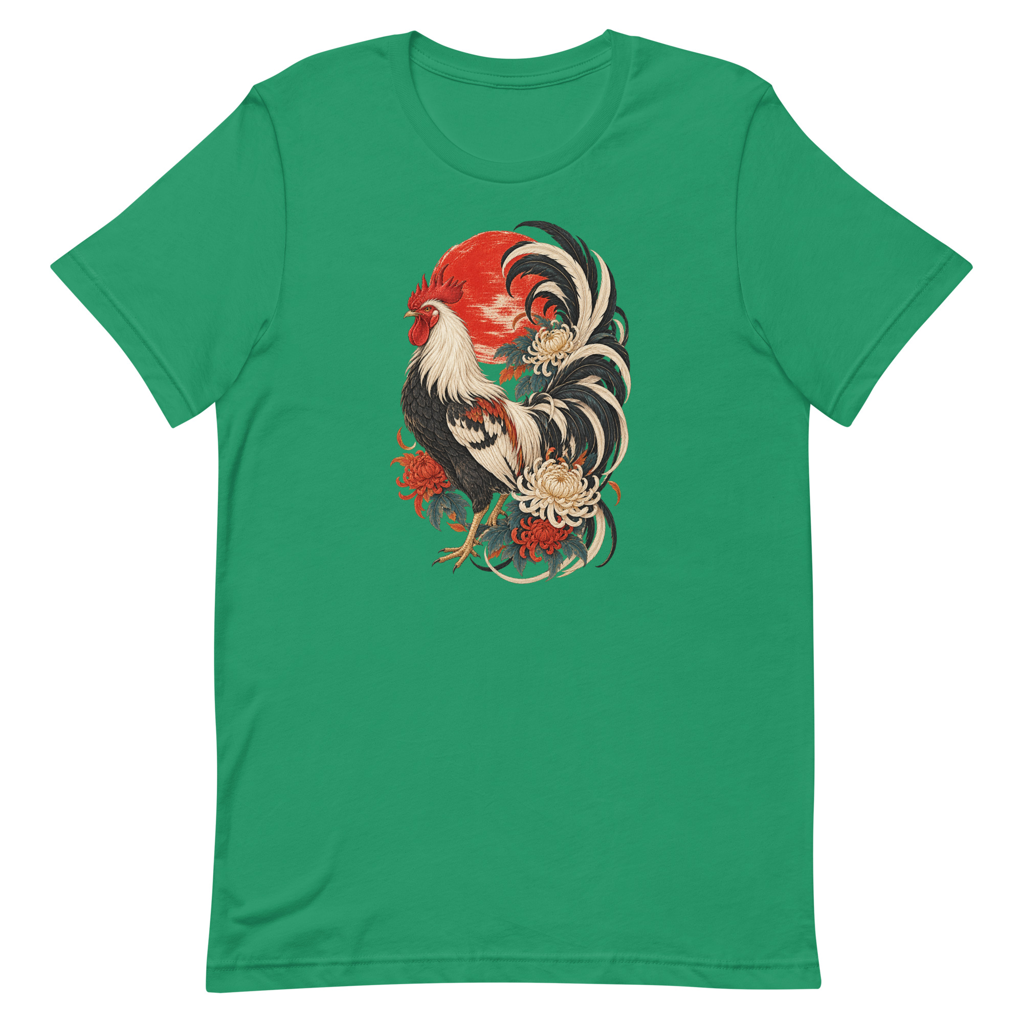 Japanese Rooster Red Sun Chrysanthemum Art, Japanese Art Tee, Mythology Gift - Image 39