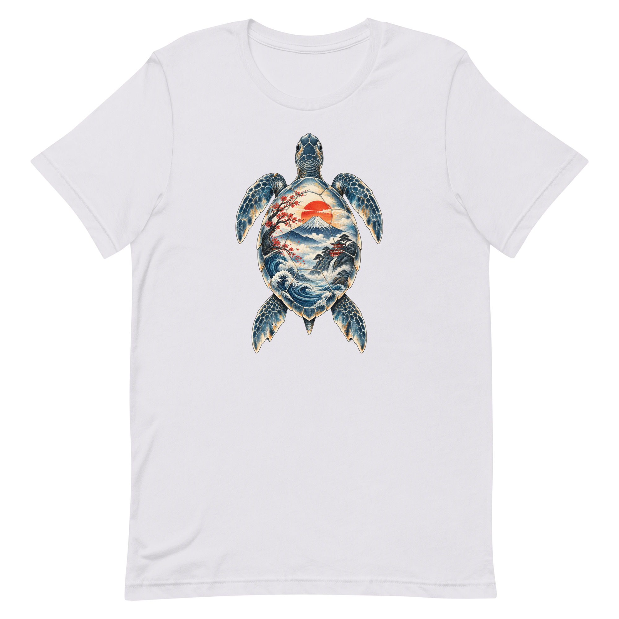 Sea Turtle Mount Fuji Sunrise Japanese Art, Japanese Art Tee, Mythology Gift - Image 42