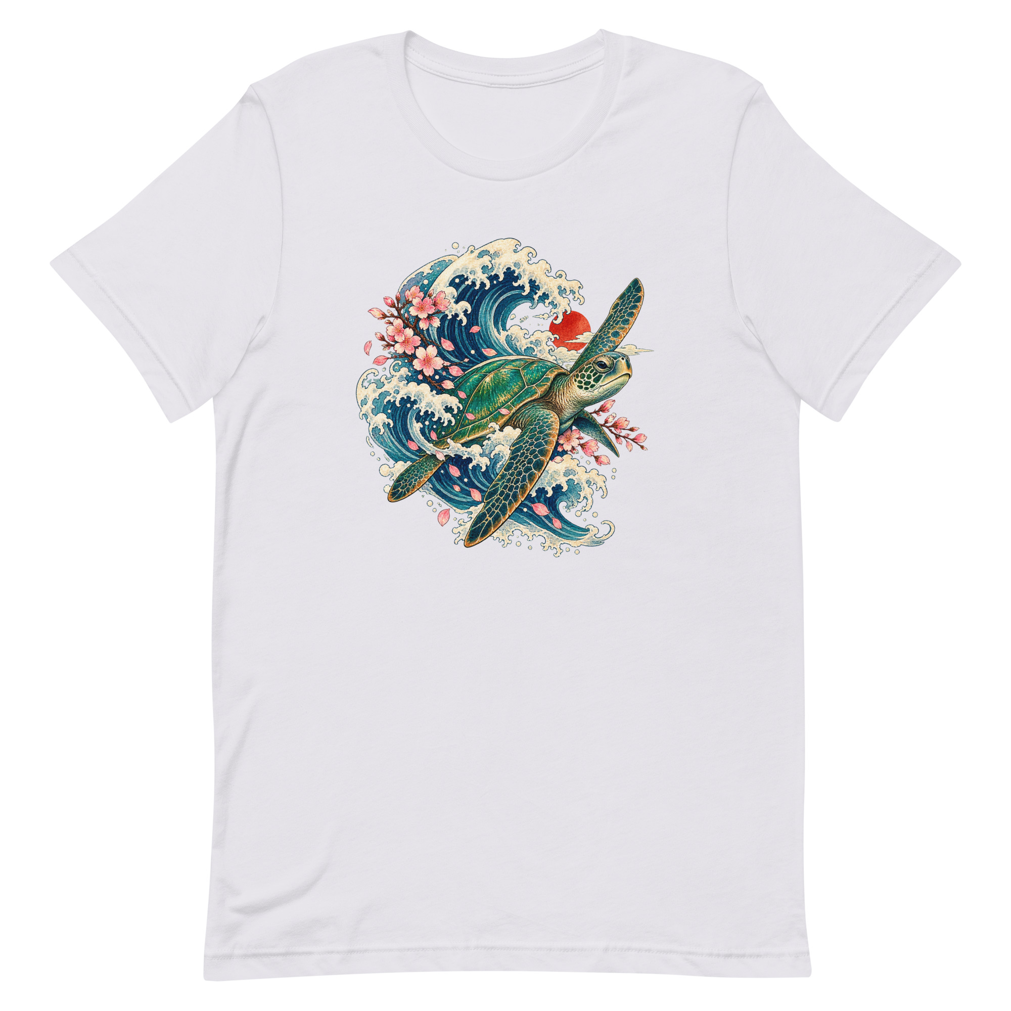 Sea Turtle Great Wave Sakura Japanese Art, Japanese Art Tee, Mythology Gift - Image 42
