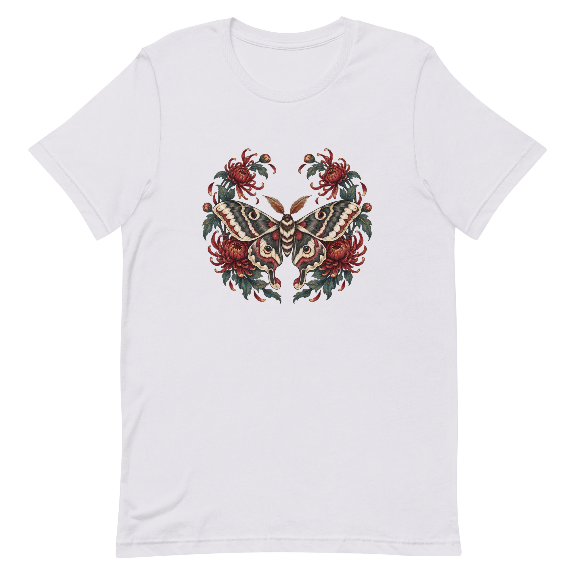 Japanese Moth Chrysanthemum Enso Ink Art, Japanese Art Tee, Mythology Gift - Image 42