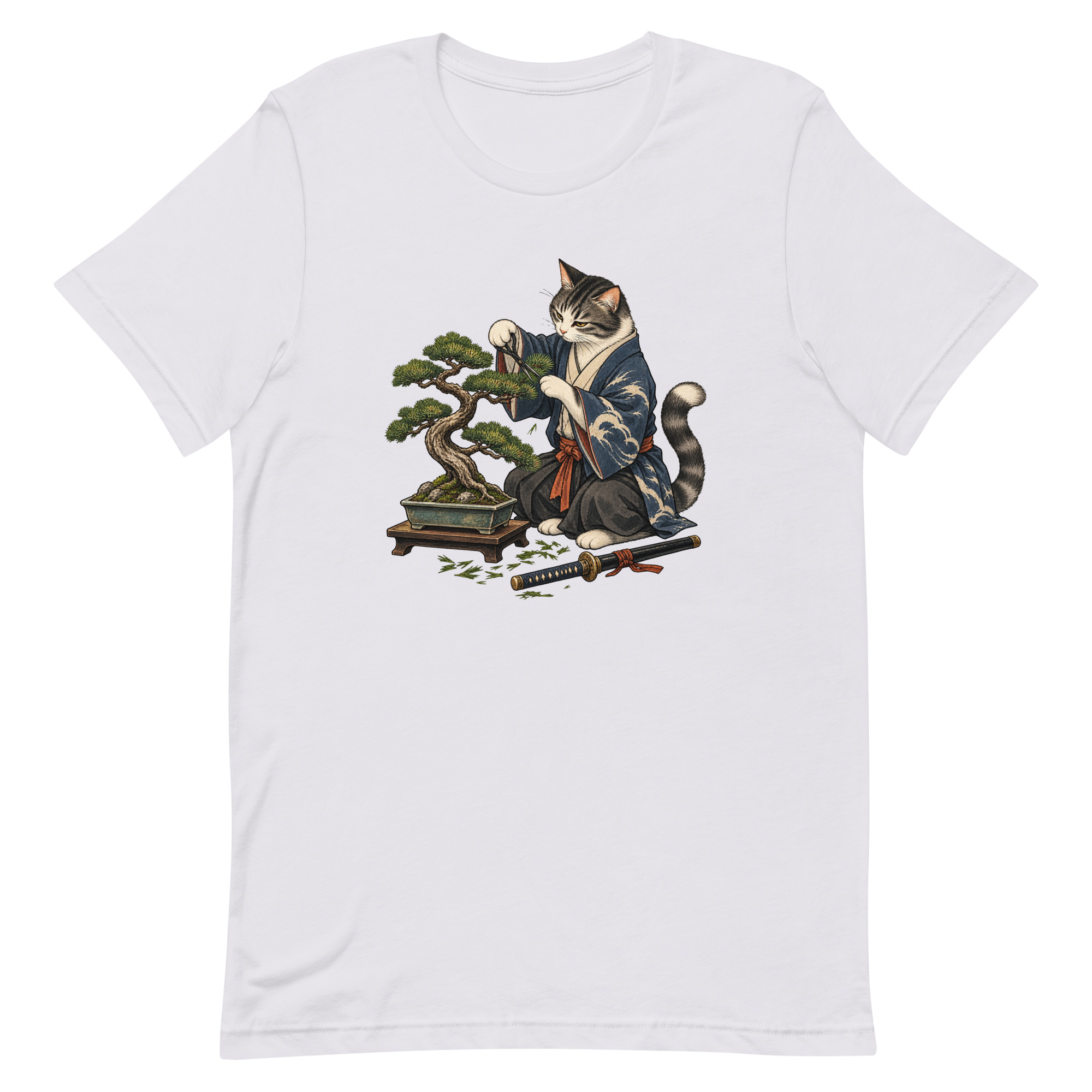 Samurai Cat Bonsai Dojo Japanese Art, Japanese Art Tee, Mythology Gift - Image 42