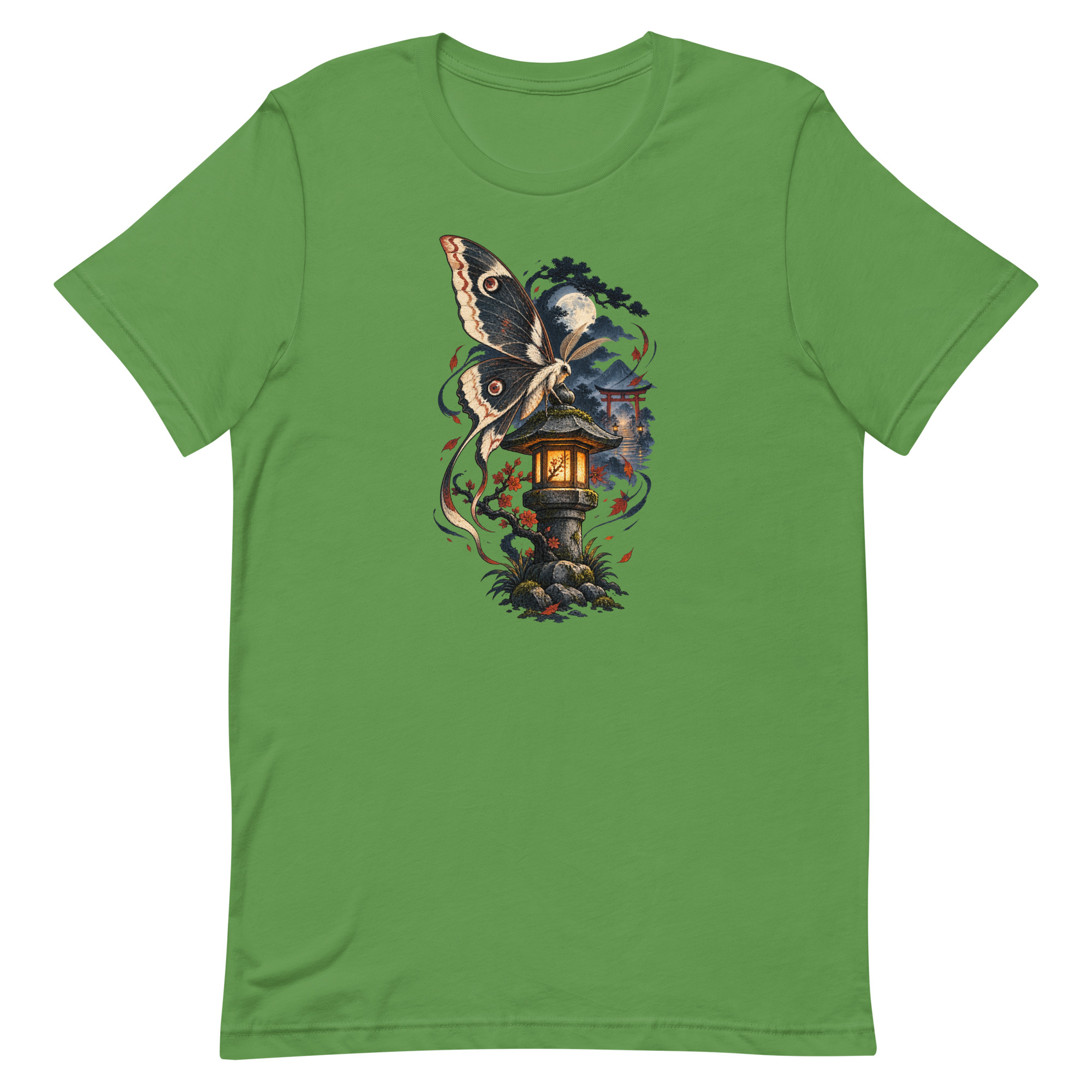 Japanese Moth Lantern Shrine Night Yokai Art T-Shirt - Image 41