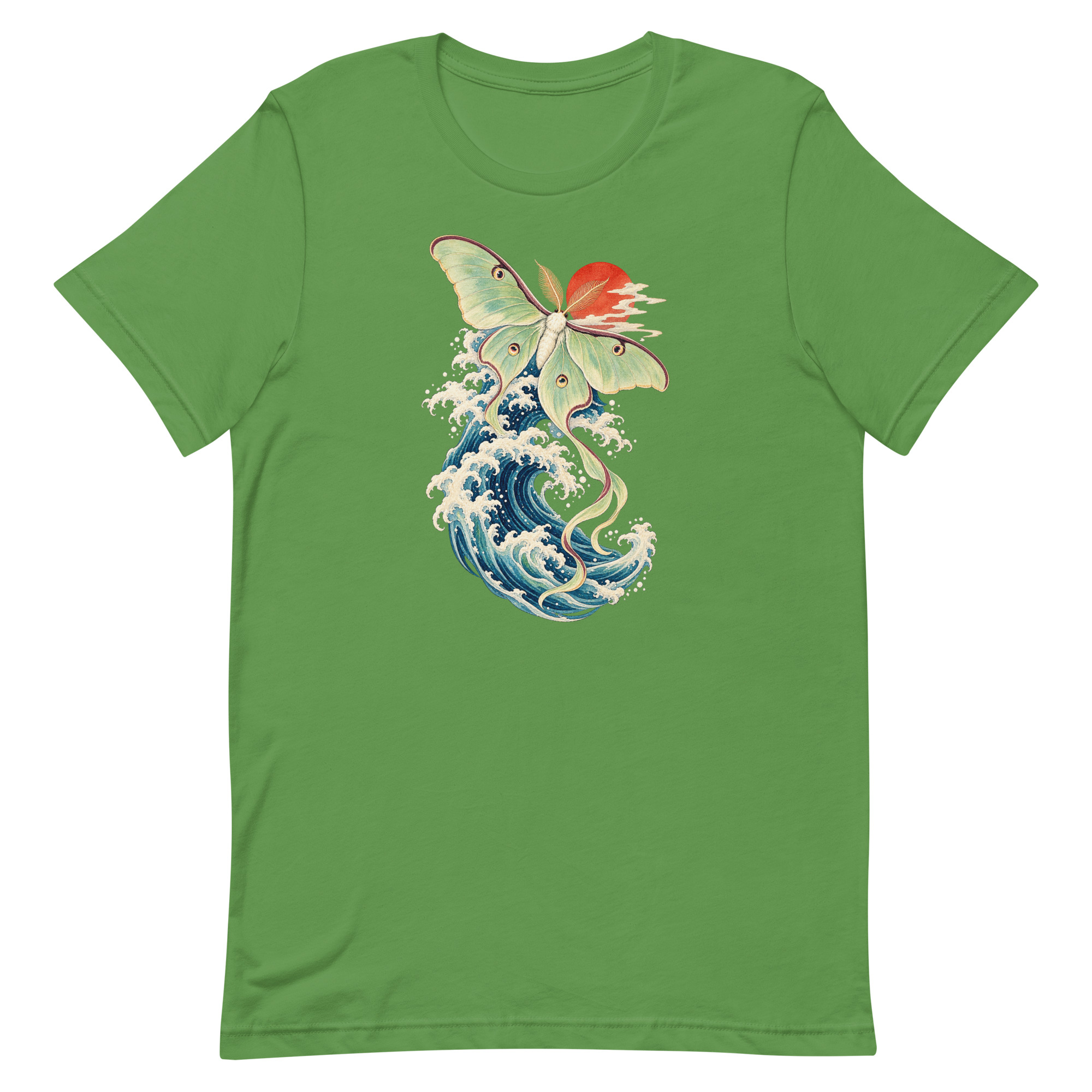 Luna Moth Great Wave Japanese Ukiyo-e Art T-Shirt - Image 41