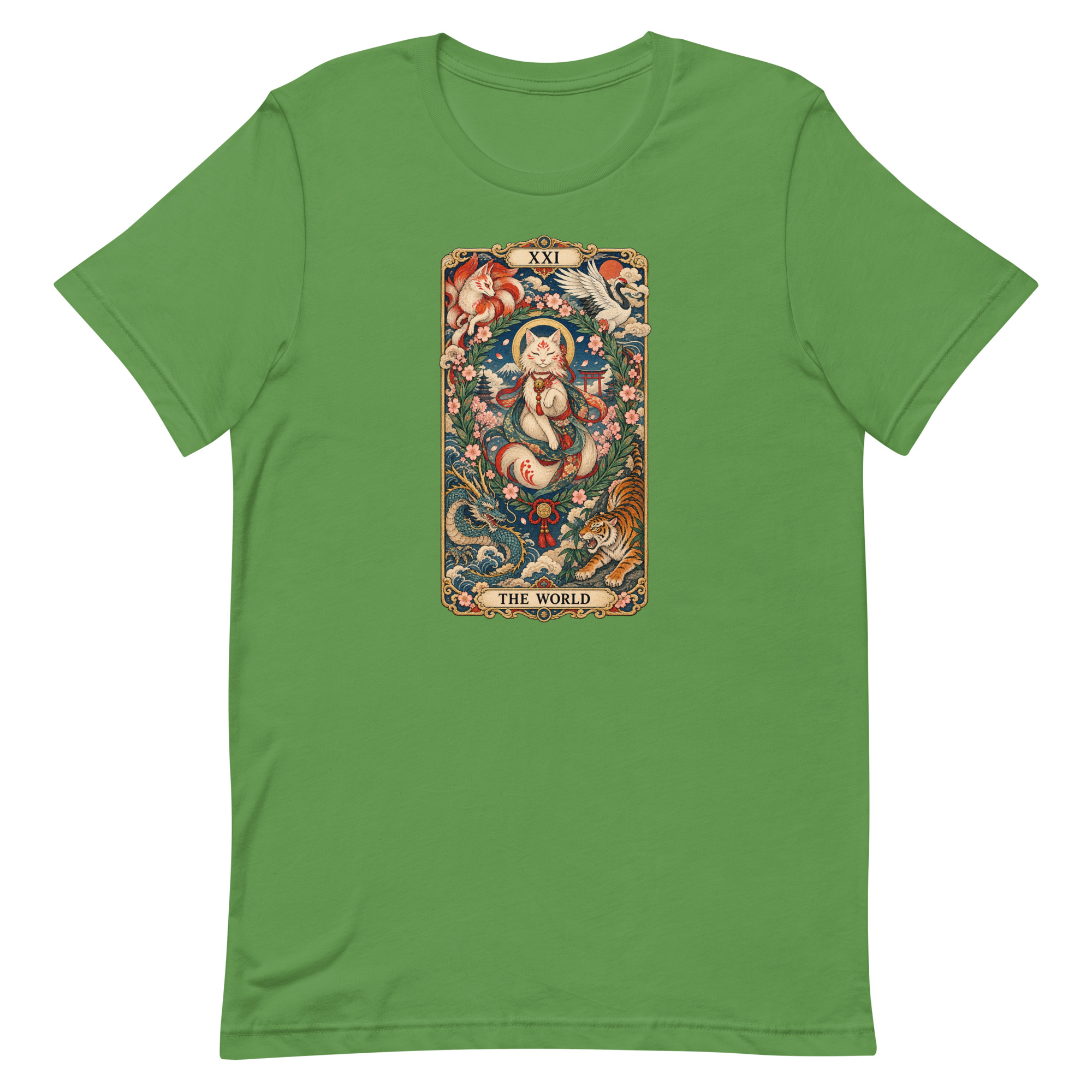 The World Shrine Cat Tarot Japanese Art T-Shirt - Image 41