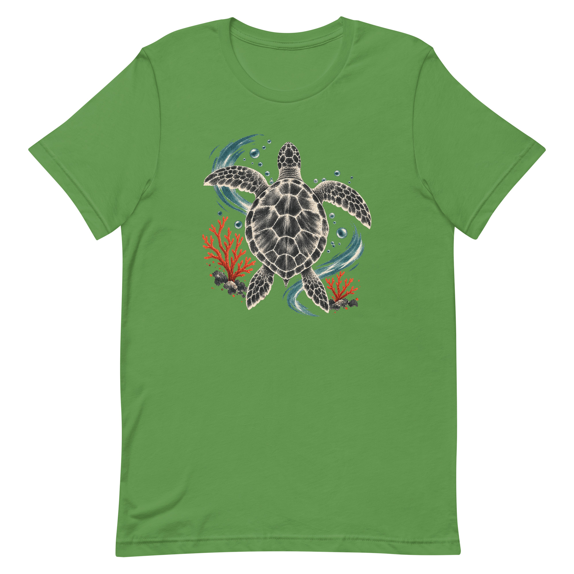 Gyotaku Sea Turtle Coral Japanese Print Art, Japanese Art Tee, Mythology Gift - Image 43