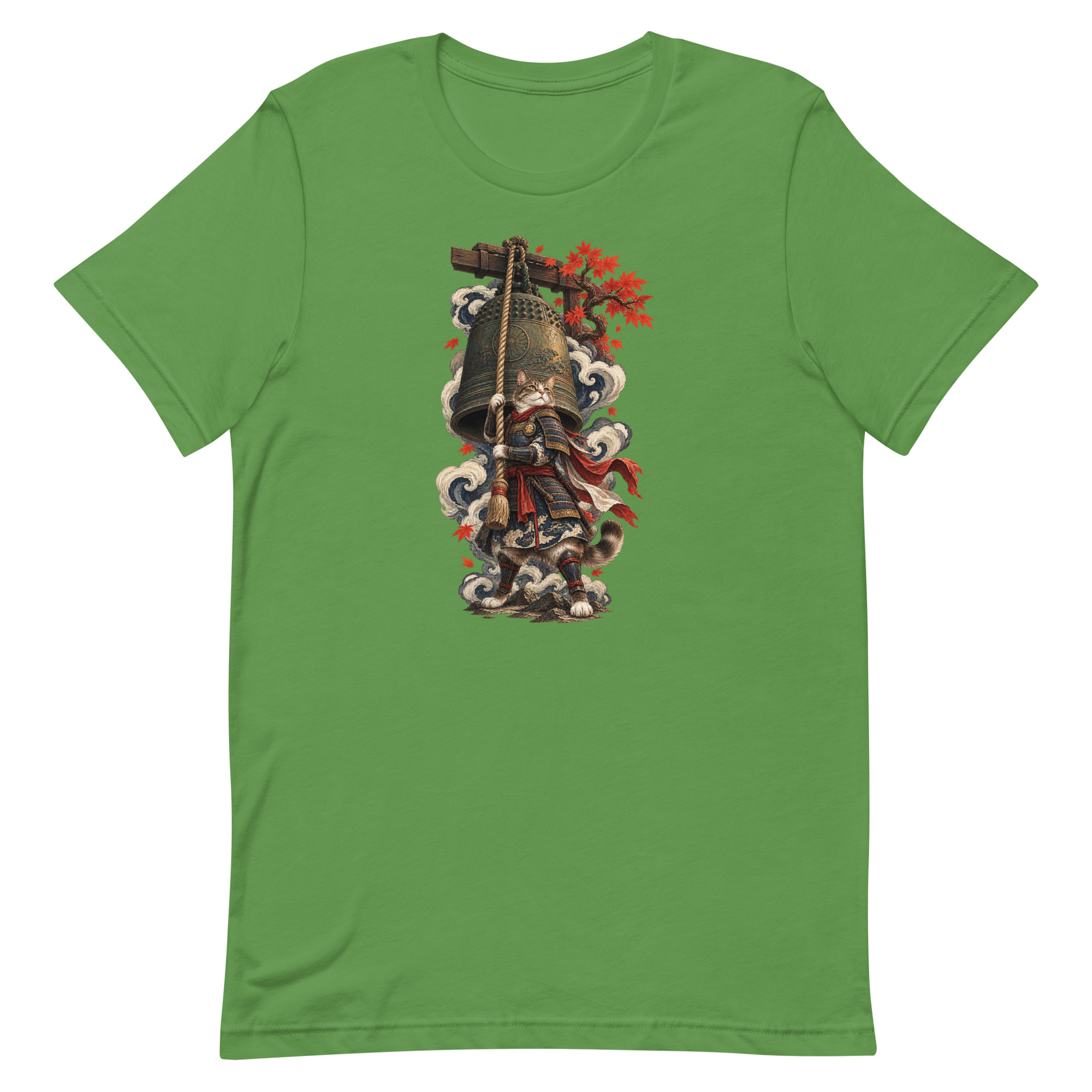 Samurai Cat Temple Bell Guardian Japanese Art, Japanese Art Tee, Mythology Gift - Image 43