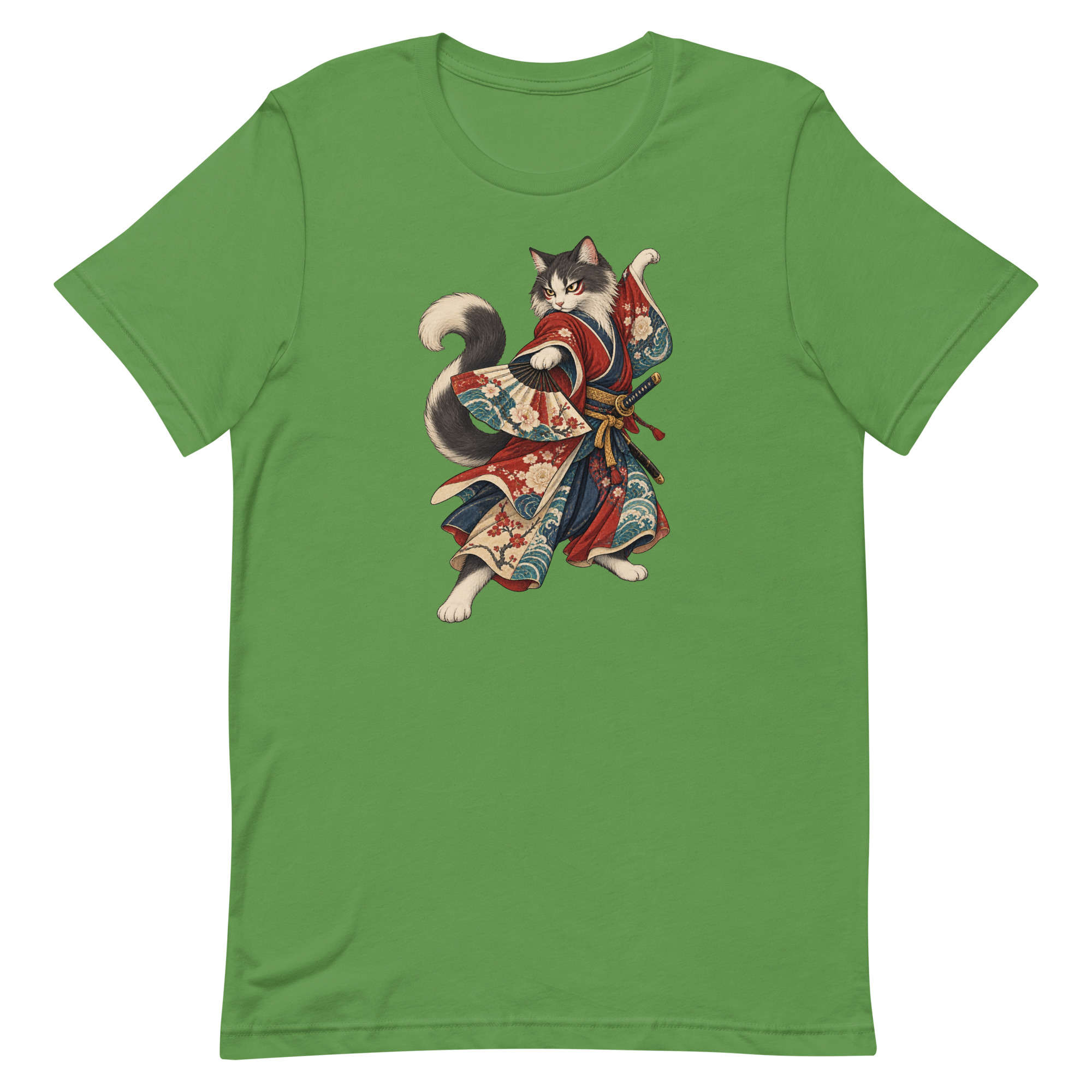 Samurai Cat Kabuki Fan Japanese Warrior Art, Japanese Art Tee, Mythology Gift - Image 43