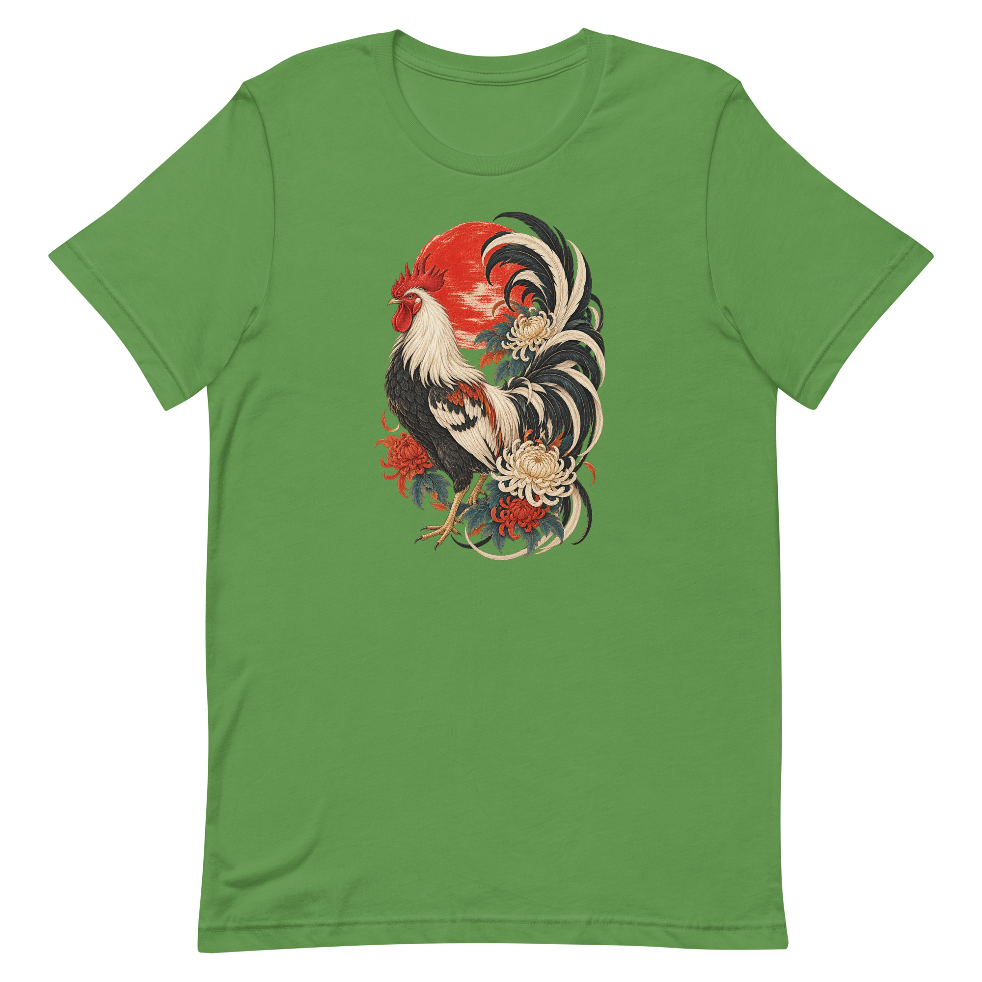Japanese Rooster Red Sun Chrysanthemum Art, Japanese Art Tee, Mythology Gift - Image 41