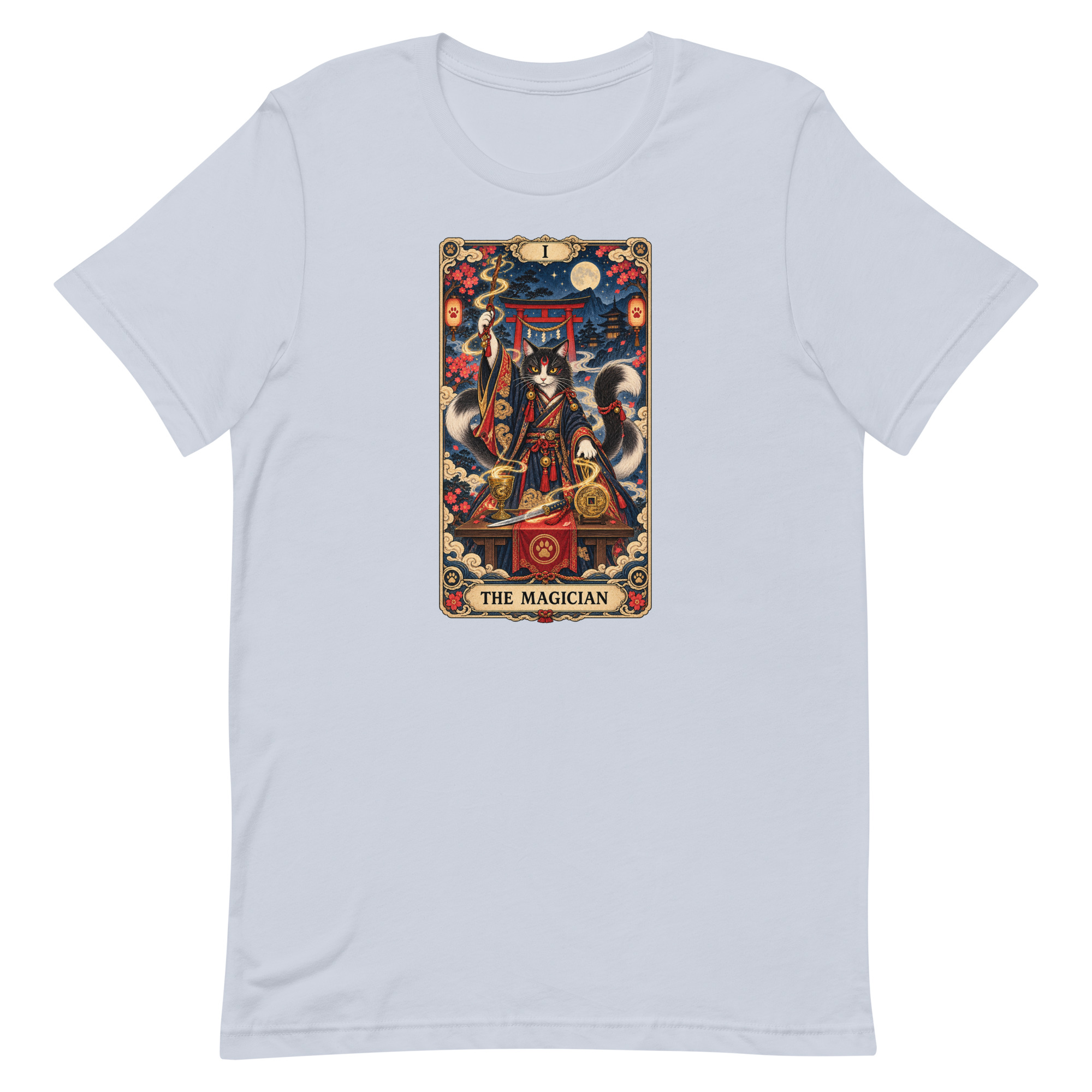 The Magician Bakeneko Cat Tarot Japanese Yokai Art, Japanese Art Tee, Mythology Gift - Image 42