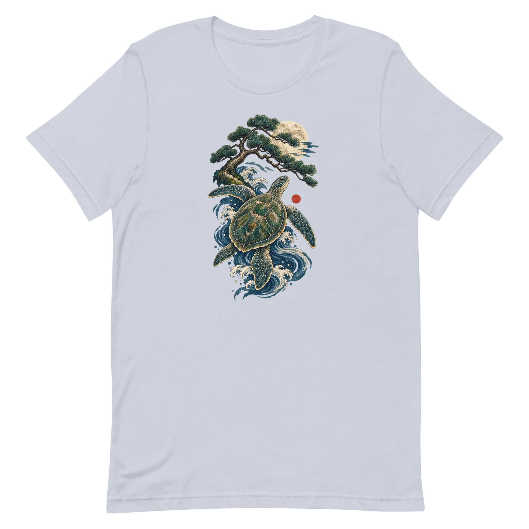 Ancient Sea Turtle Pine Moon Japanese Art, Japanese Art Tee, Mythology Gift - Image 42