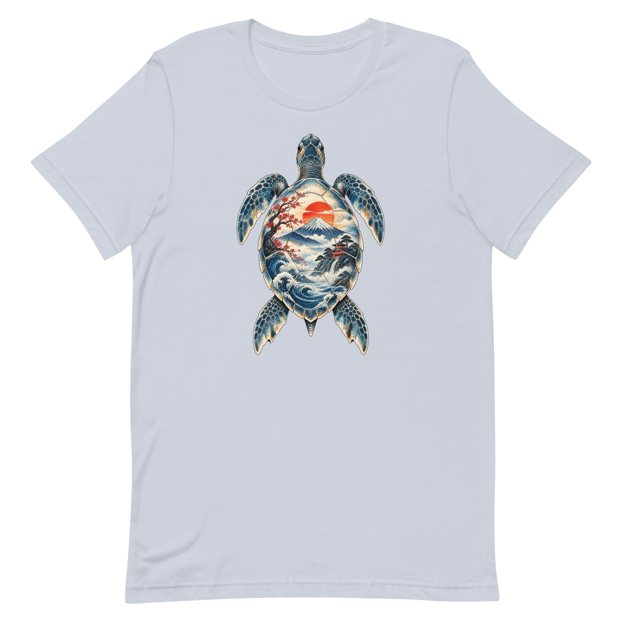Sea Turtle Mount Fuji Sunrise Japanese Art, Japanese Art Tee, Mythology Gift - Image 44