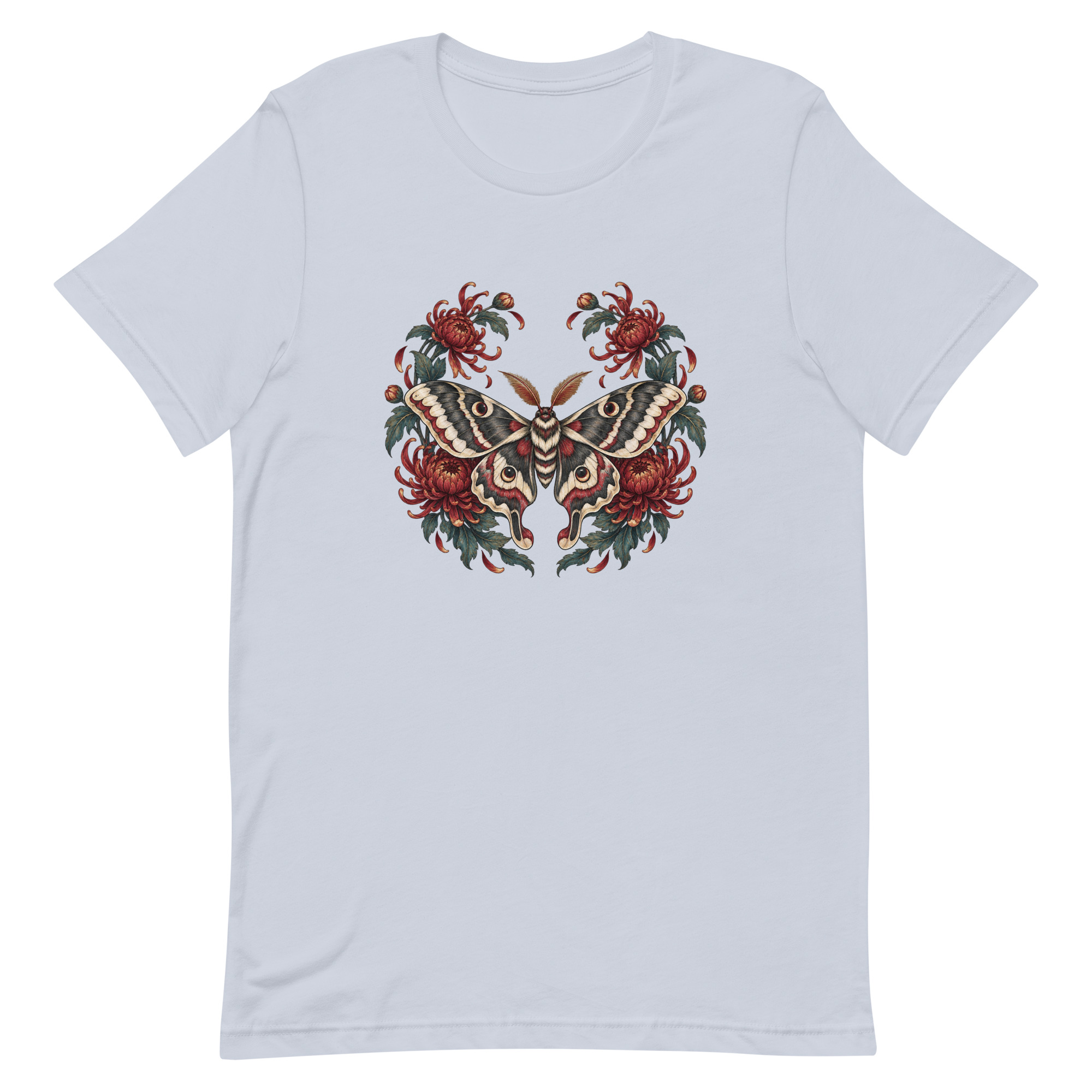 Japanese Moth Chrysanthemum Enso Ink Art, Japanese Art Tee, Mythology Gift - Image 44