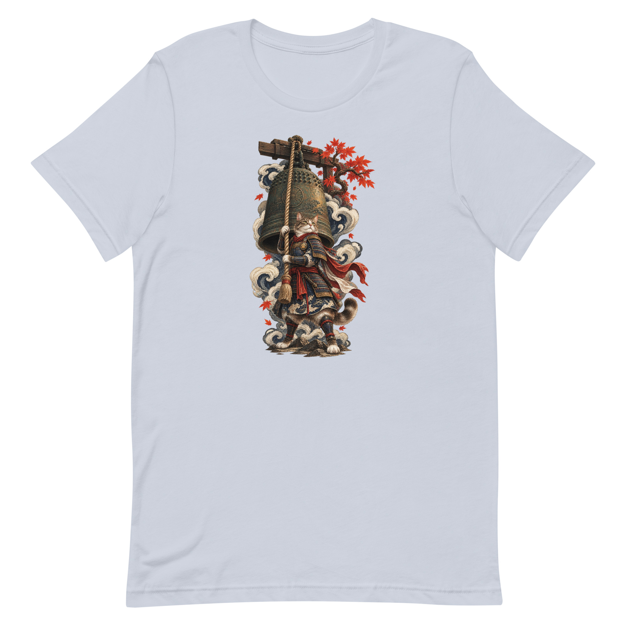 Samurai Cat Temple Bell Guardian Japanese Art, Japanese Art Tee, Mythology Gift - Image 44