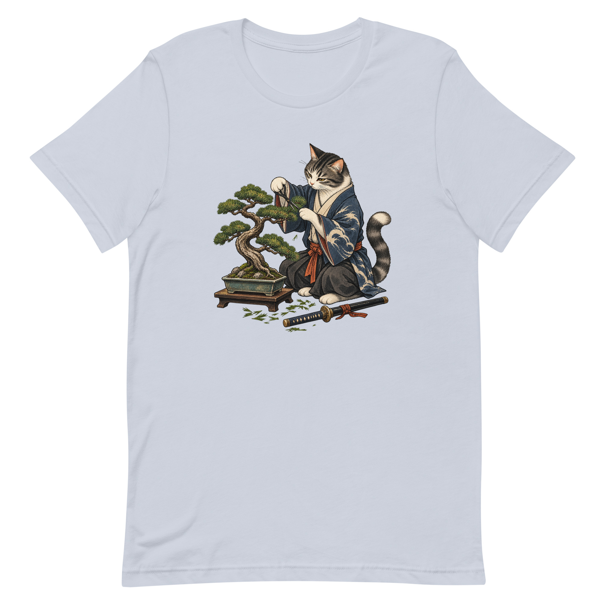 Samurai Cat Bonsai Dojo Japanese Art, Japanese Art Tee, Mythology Gift - Image 44