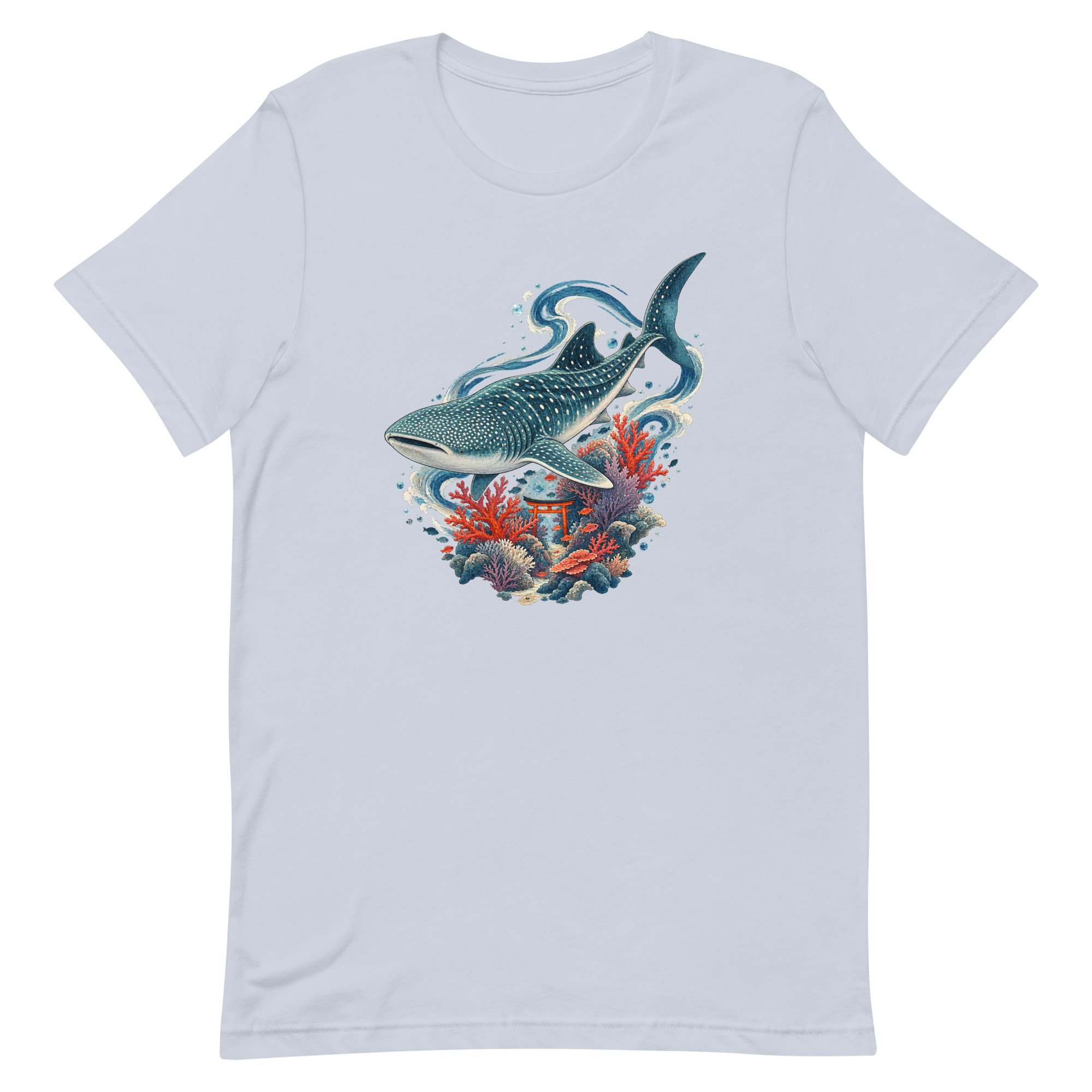 Whale Shark Torii Coral Garden Japanese Art, Japanese Art Tee, Mythology Gift - Image 44