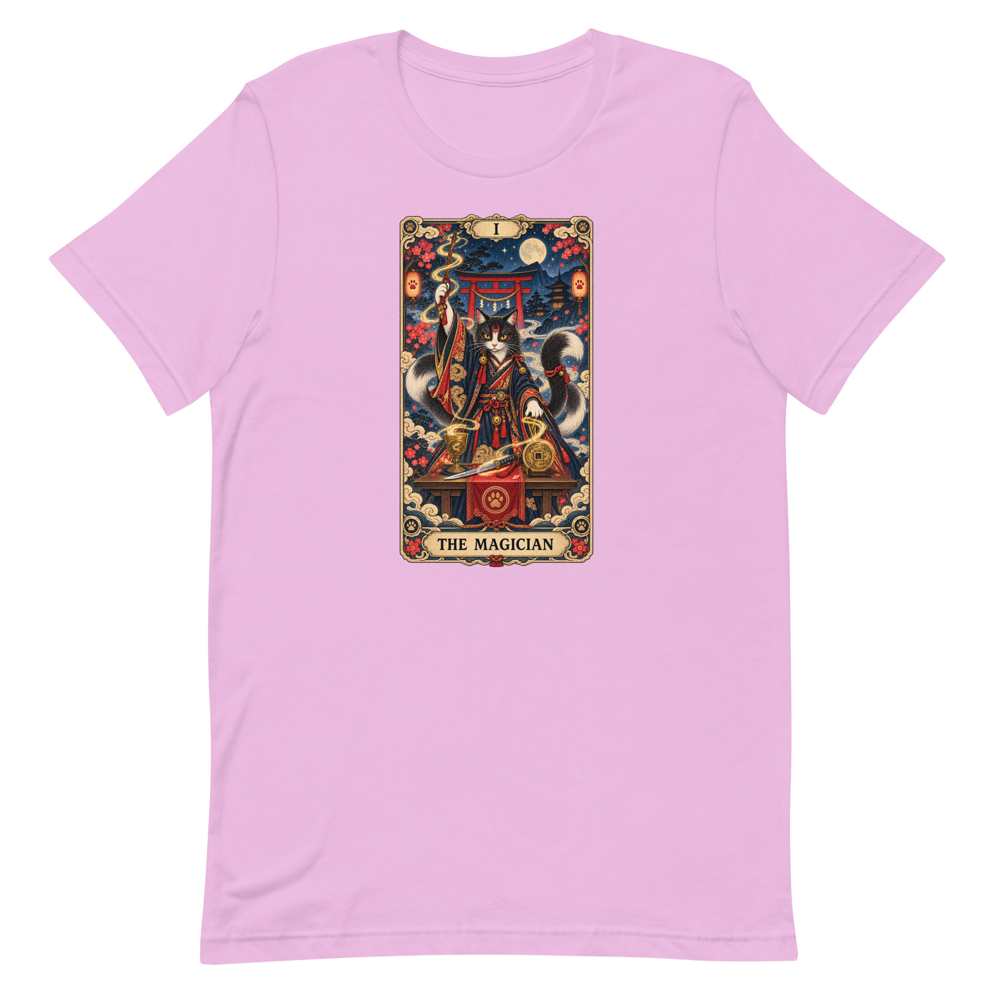 The Magician Bakeneko Cat Tarot Japanese Yokai Art, Japanese Art Tee, Mythology Gift - Image 43