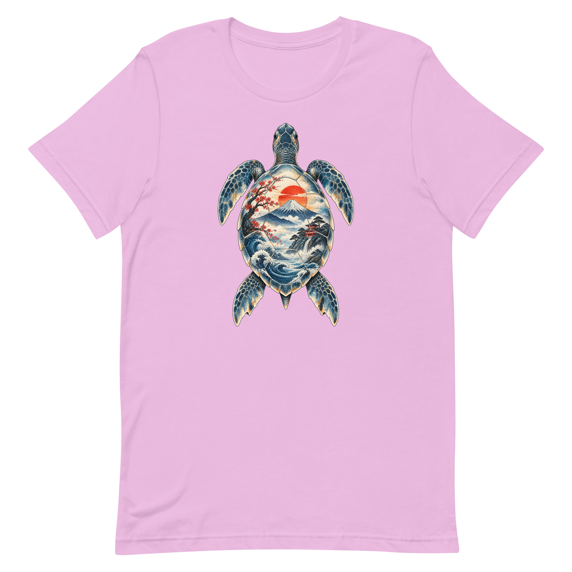 Sea Turtle Mount Fuji Sunrise Japanese Art, Japanese Art Tee, Mythology Gift - Image 45