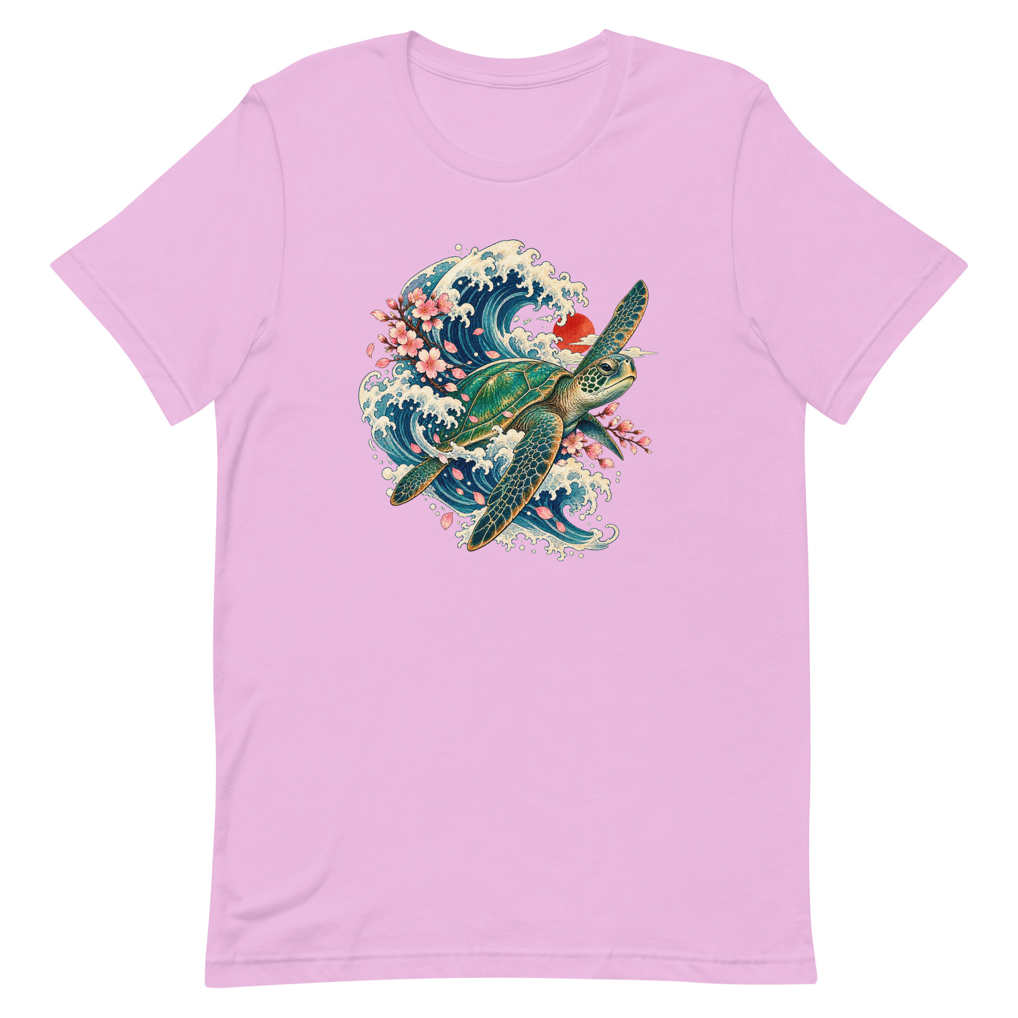 Sea Turtle Great Wave Sakura Japanese Art, Japanese Art Tee, Mythology Gift - Image 45