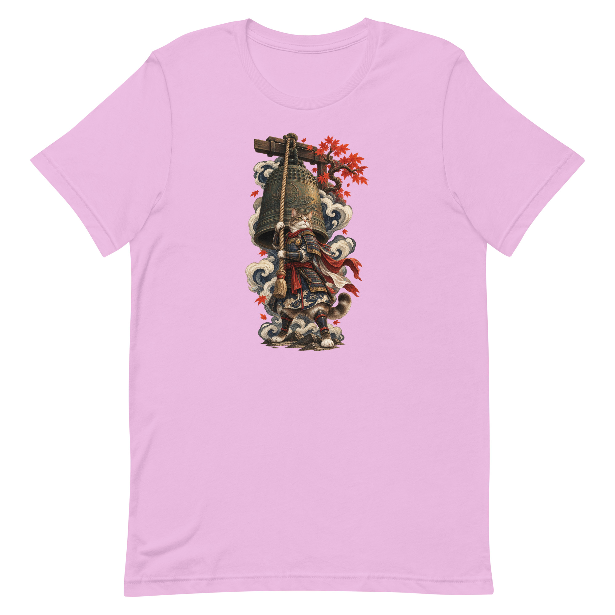 Samurai Cat Temple Bell Guardian Japanese Art, Japanese Art Tee, Mythology Gift - Image 45