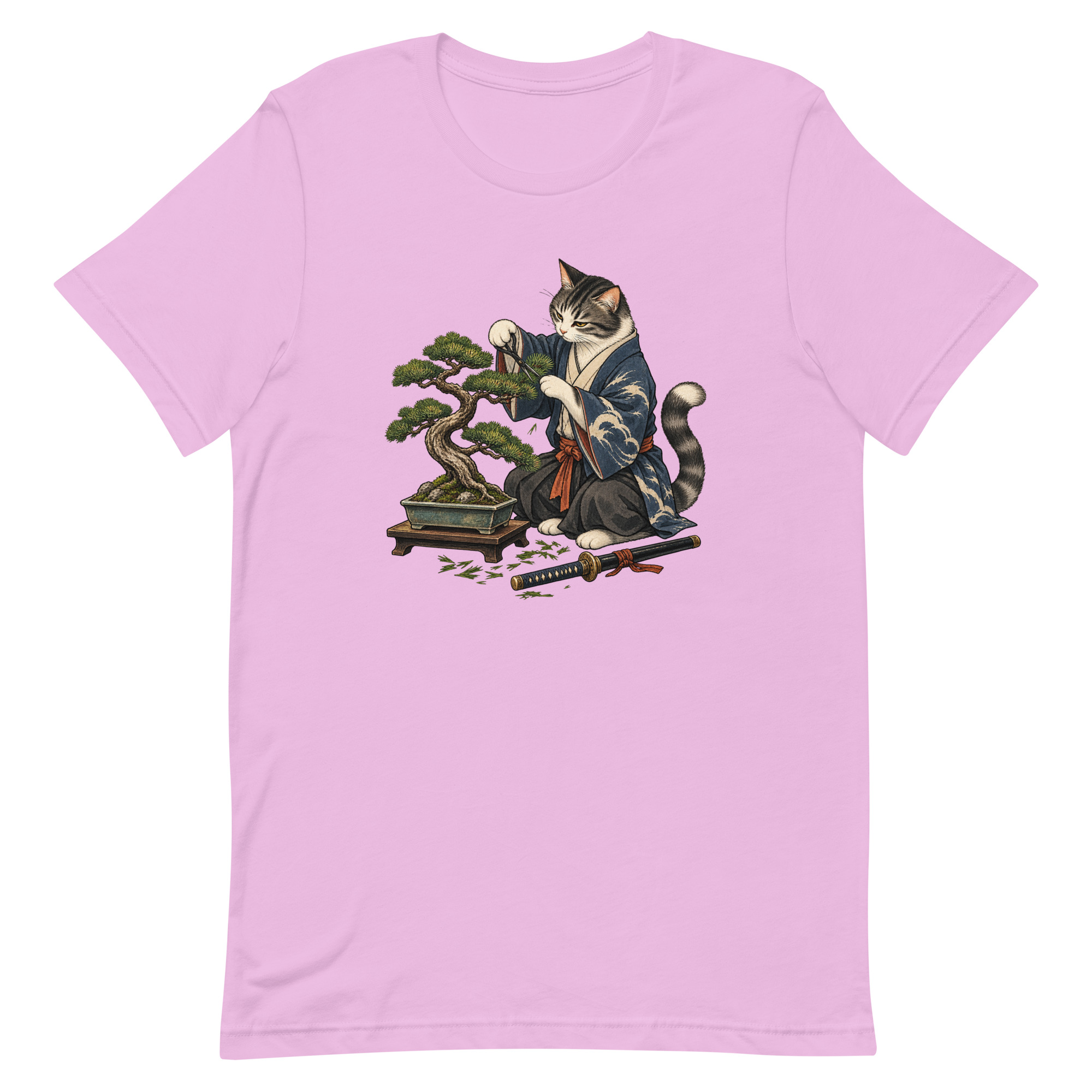 Samurai Cat Bonsai Dojo Japanese Art, Japanese Art Tee, Mythology Gift - Image 45