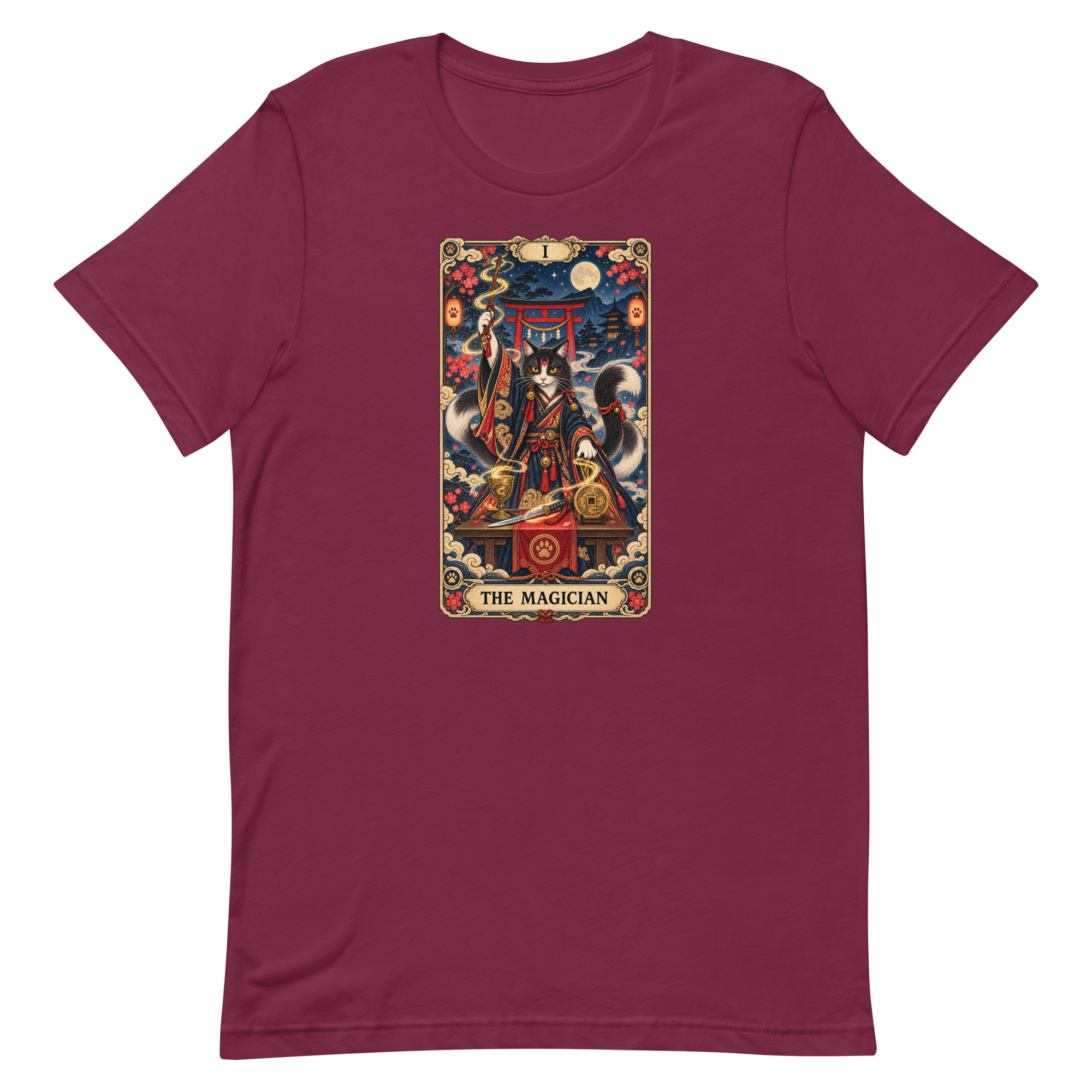 The Magician Bakeneko Cat Tarot Japanese Yokai Art, Japanese Art Tee, Mythology Gift - Image 44