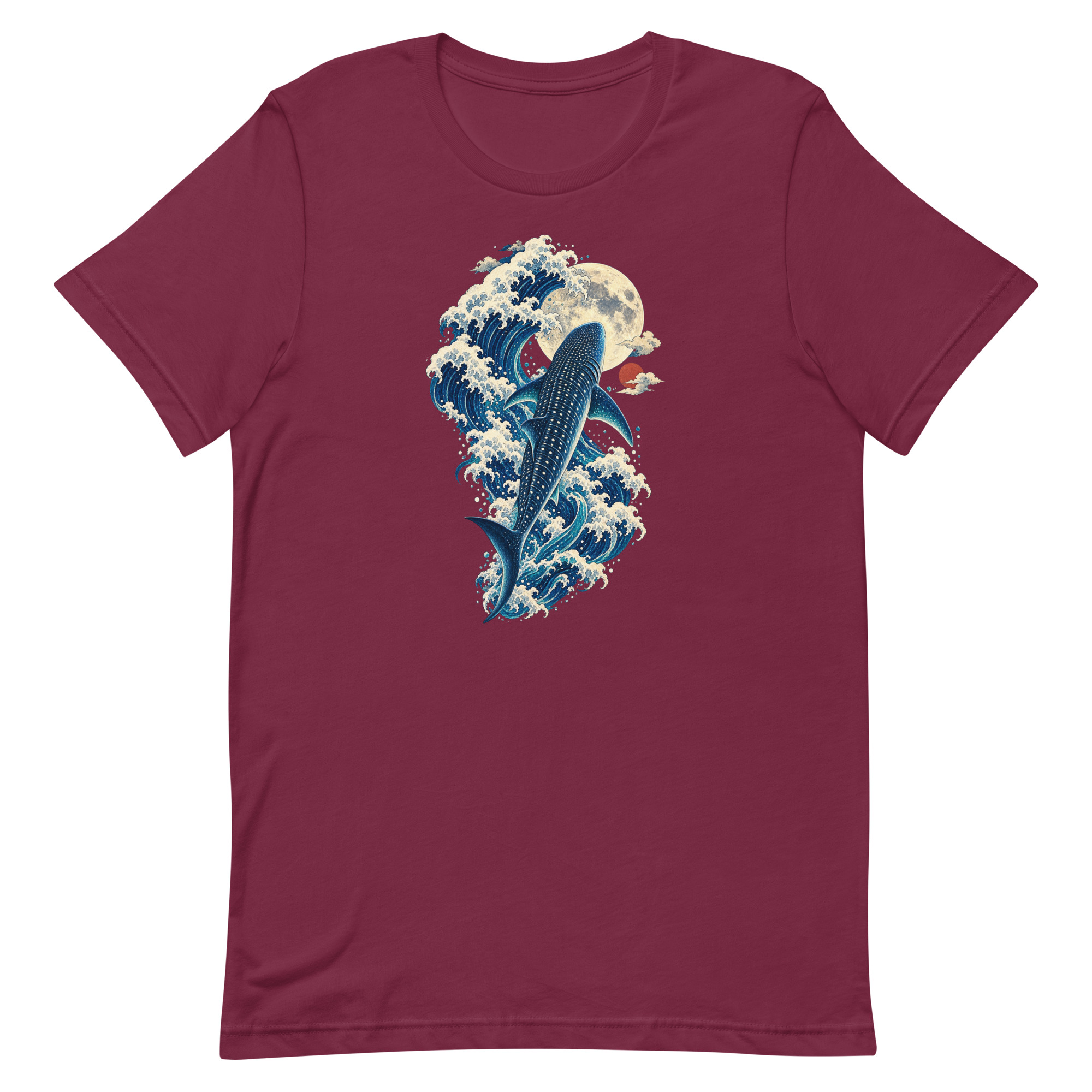 Whale Shark Great Wave Moon Japanese Art, Japanese Art Tee, Mythology Gift - Image 44