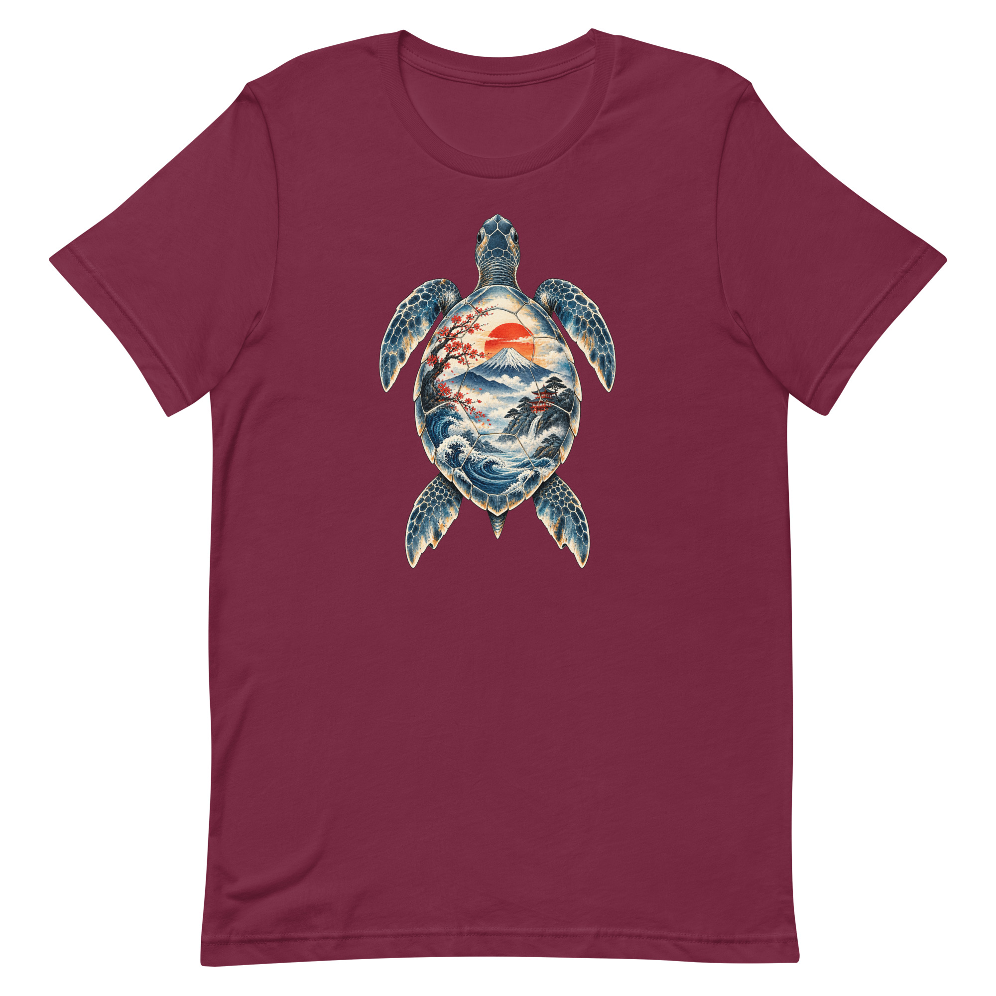 Sea Turtle Mount Fuji Sunrise Japanese Art, Japanese Art Tee, Mythology Gift - Image 46