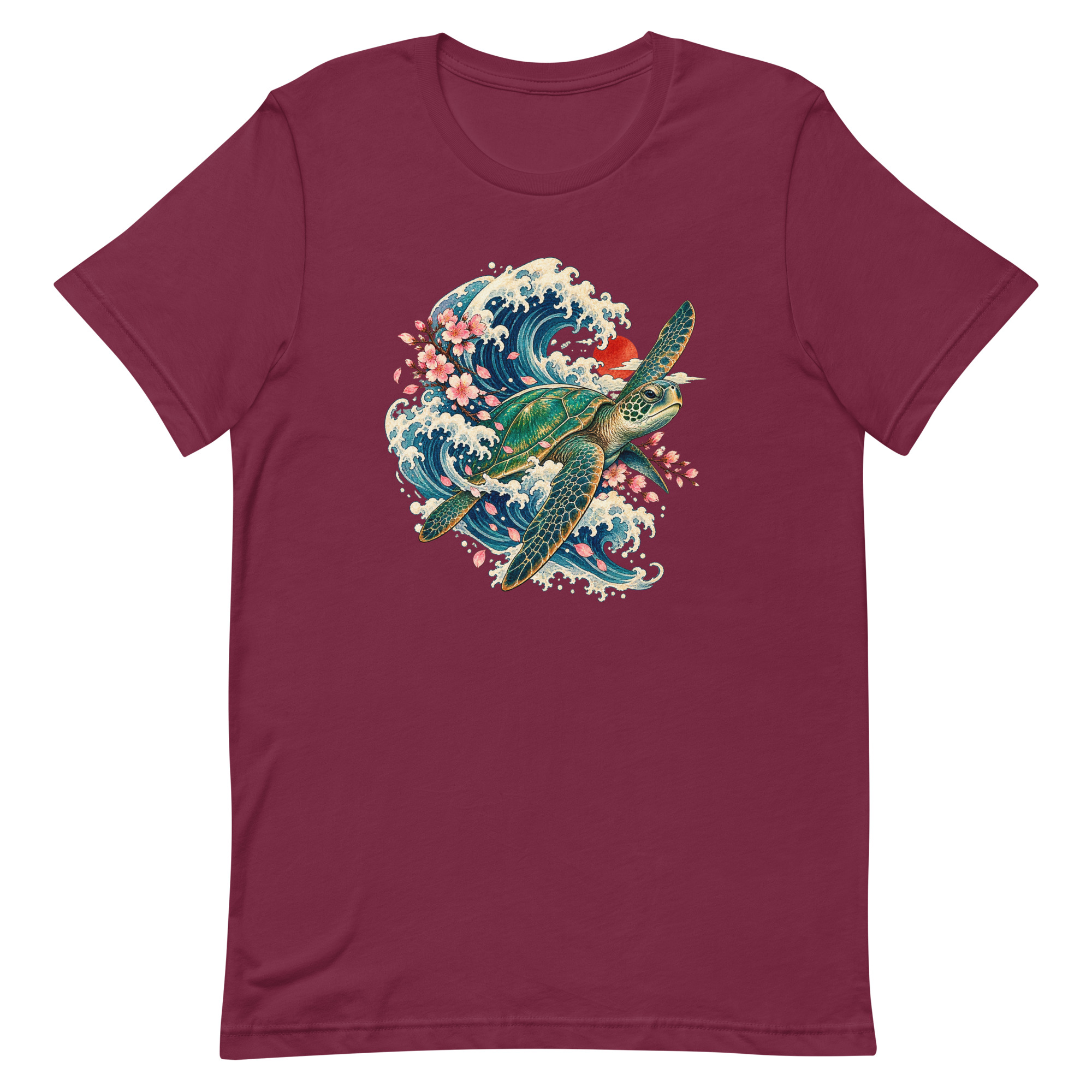 Sea Turtle Great Wave Sakura Japanese Art, Japanese Art Tee, Mythology Gift - Image 46