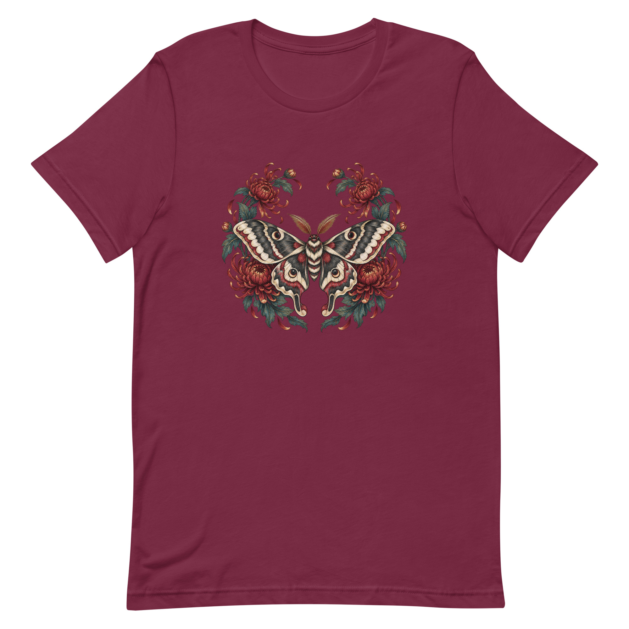 Japanese Moth Chrysanthemum Enso Ink Art, Japanese Art Tee, Mythology Gift - Image 46