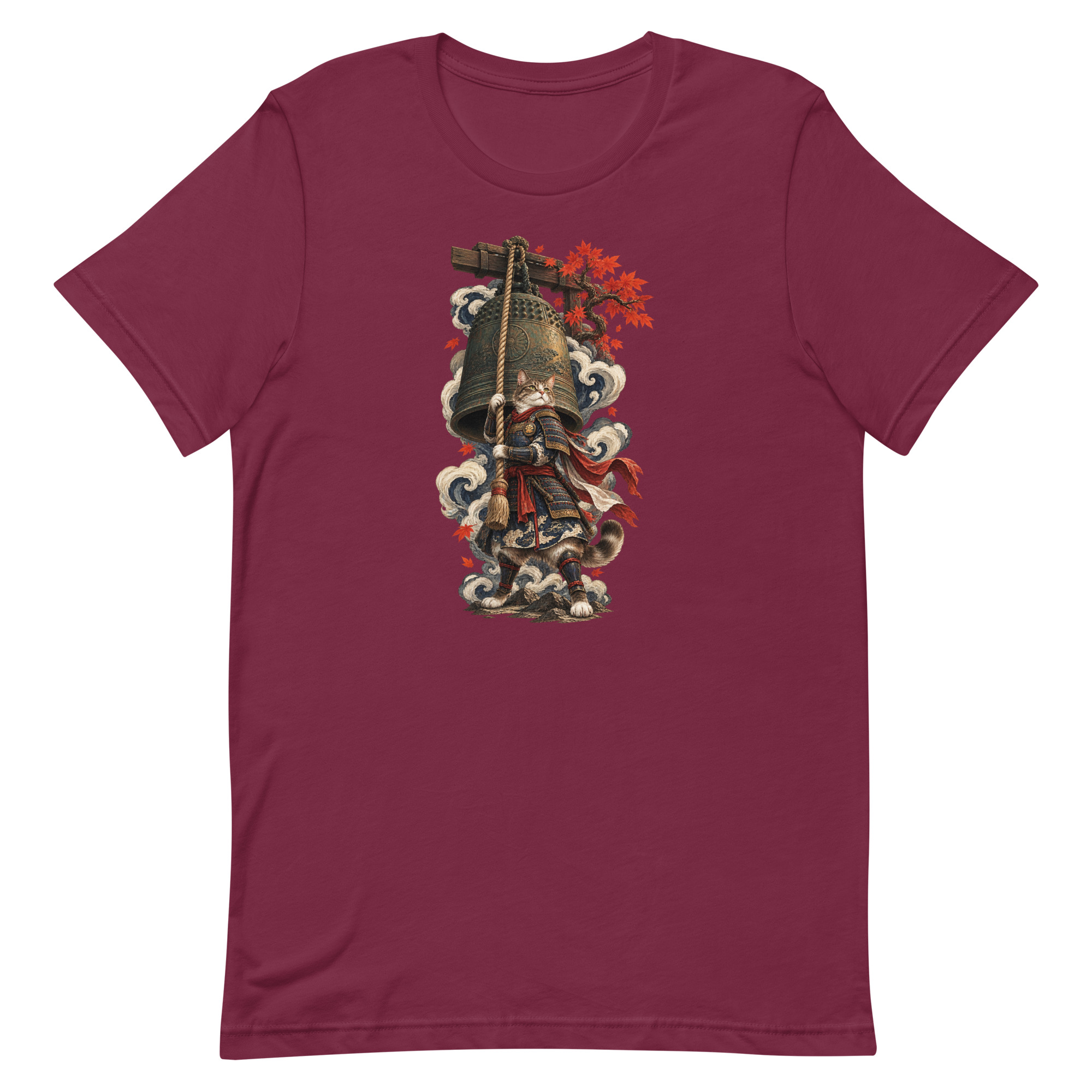 Samurai Cat Temple Bell Guardian Japanese Art, Japanese Art Tee, Mythology Gift - Image 46