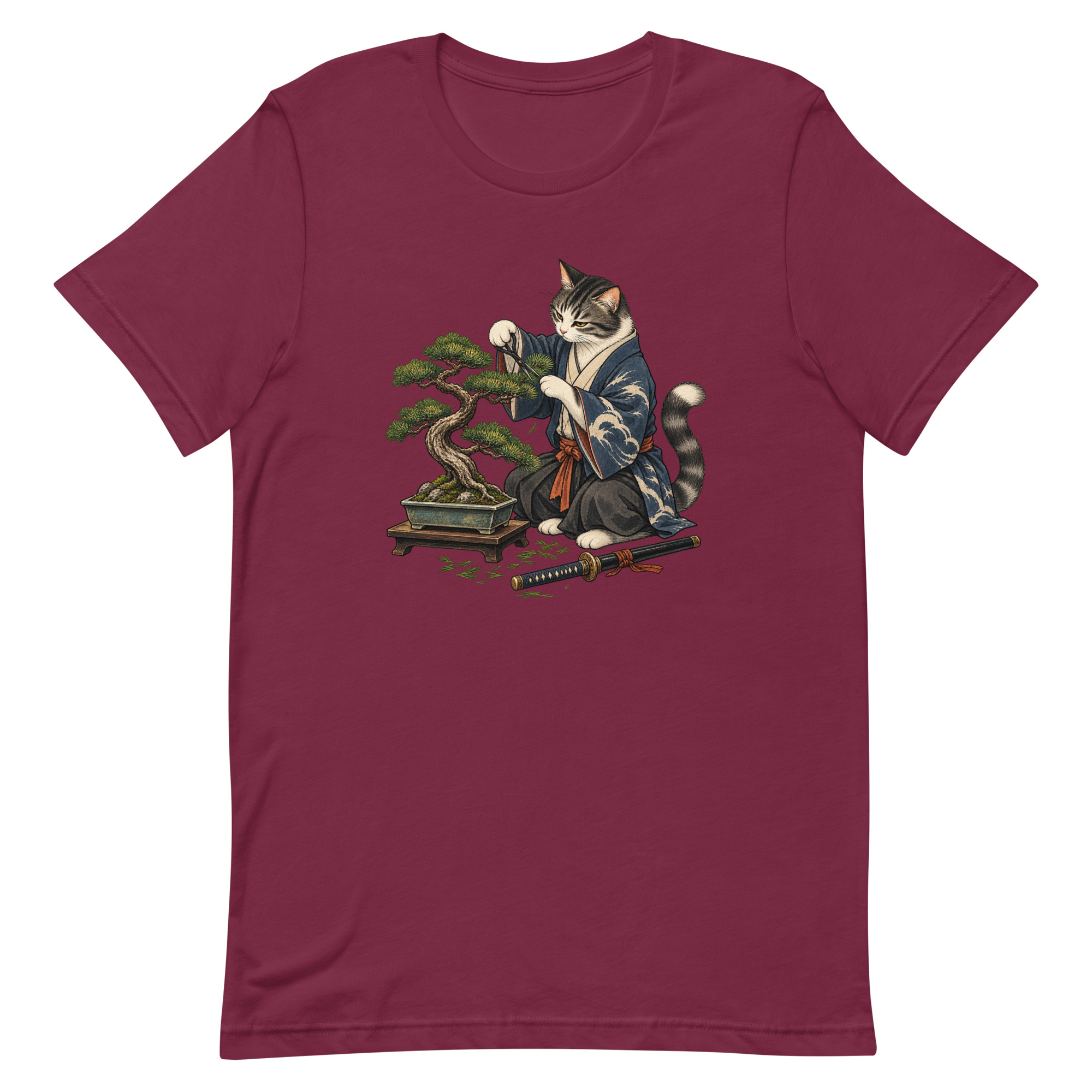 Samurai Cat Bonsai Dojo Japanese Art, Japanese Art Tee, Mythology Gift - Image 46